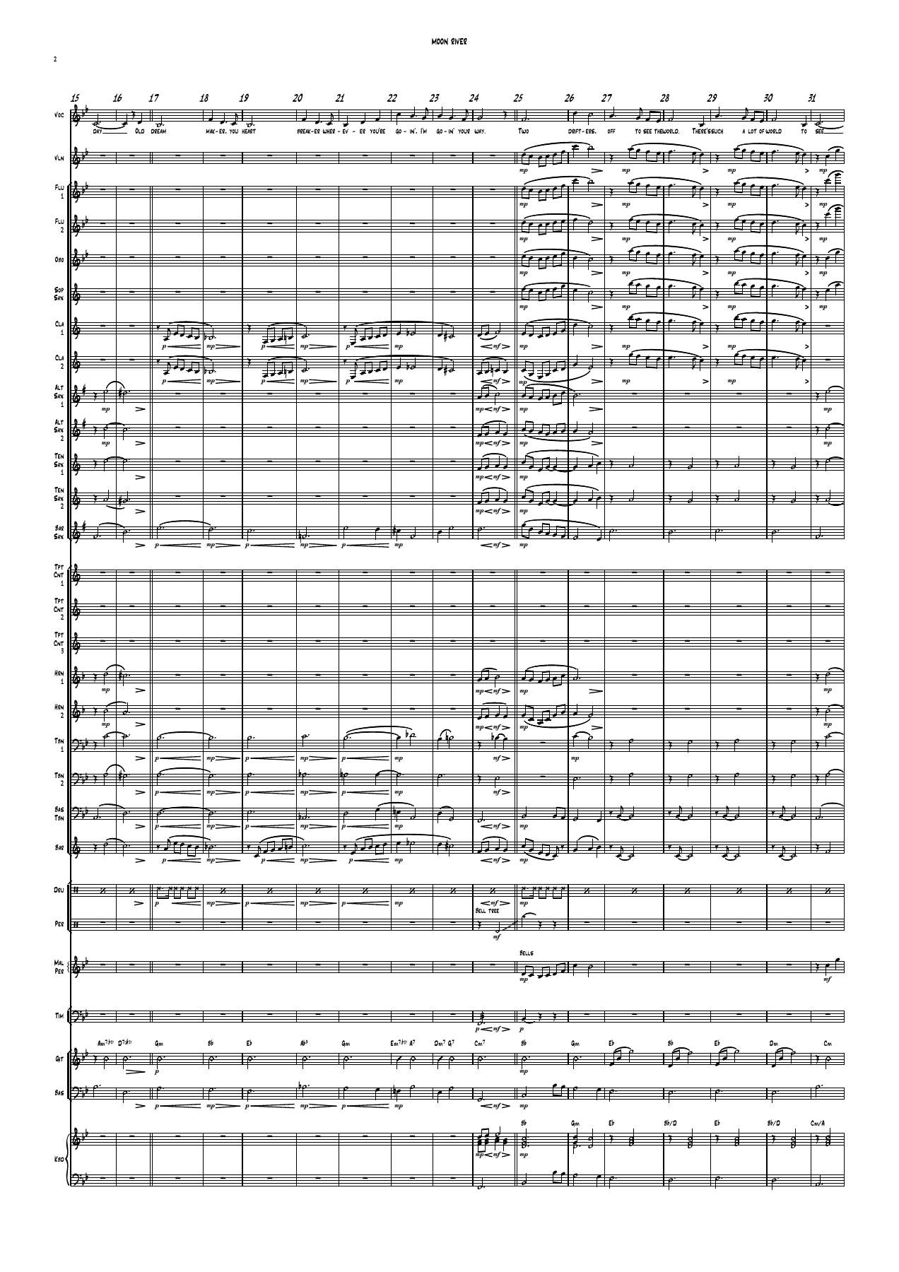 Moon river - score — page 2