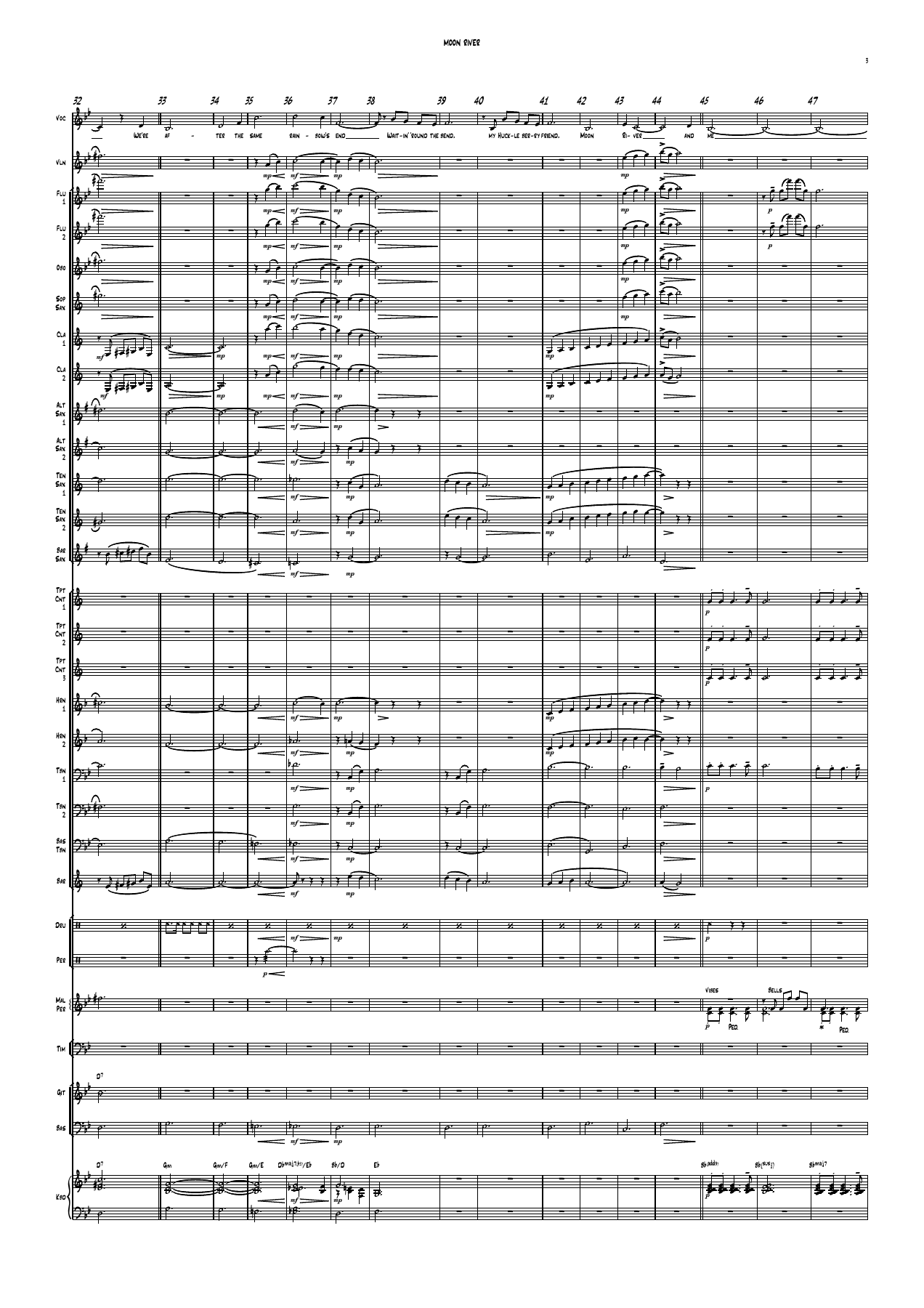 Moon river - score — page 3
