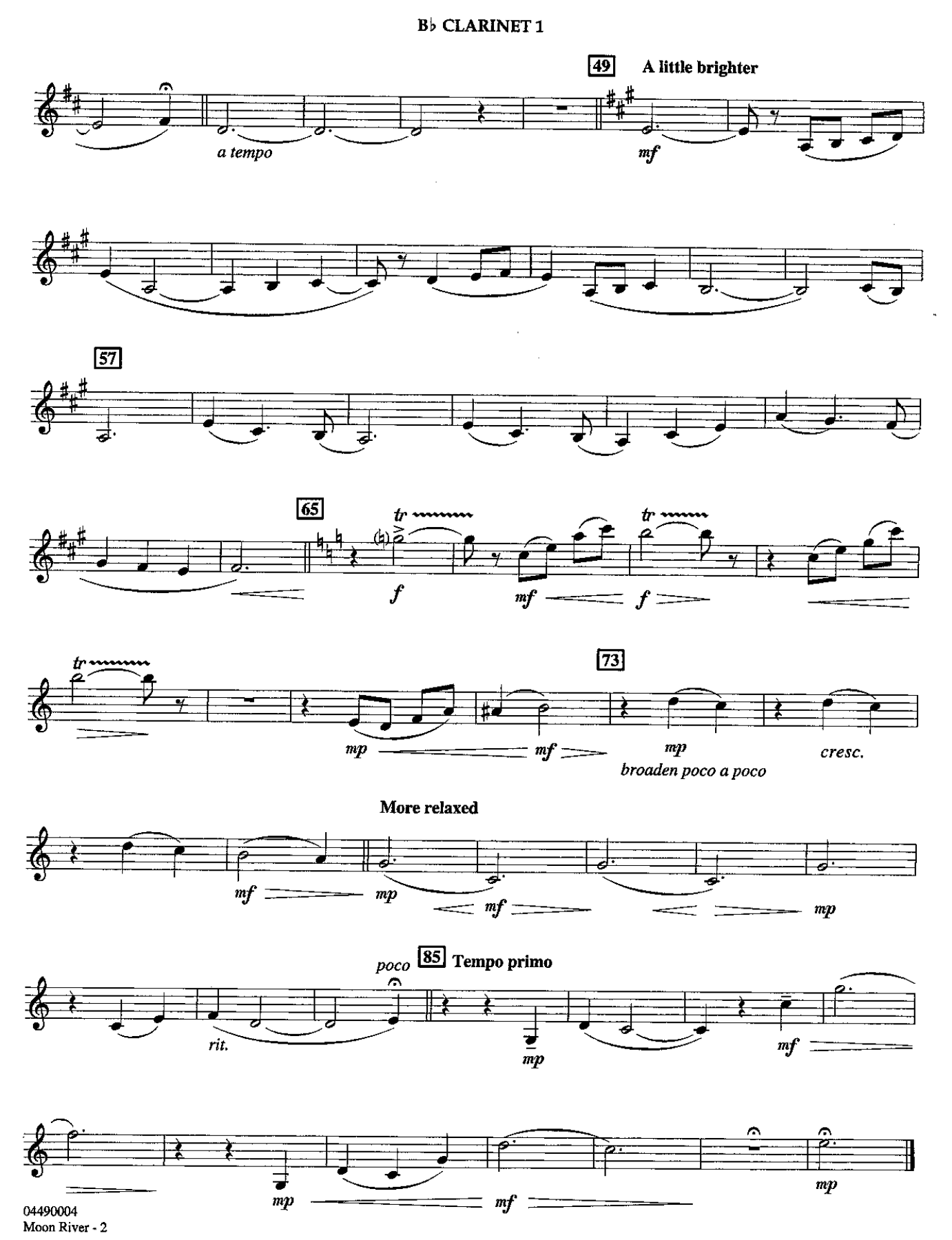 04 Clarinet I — page 2