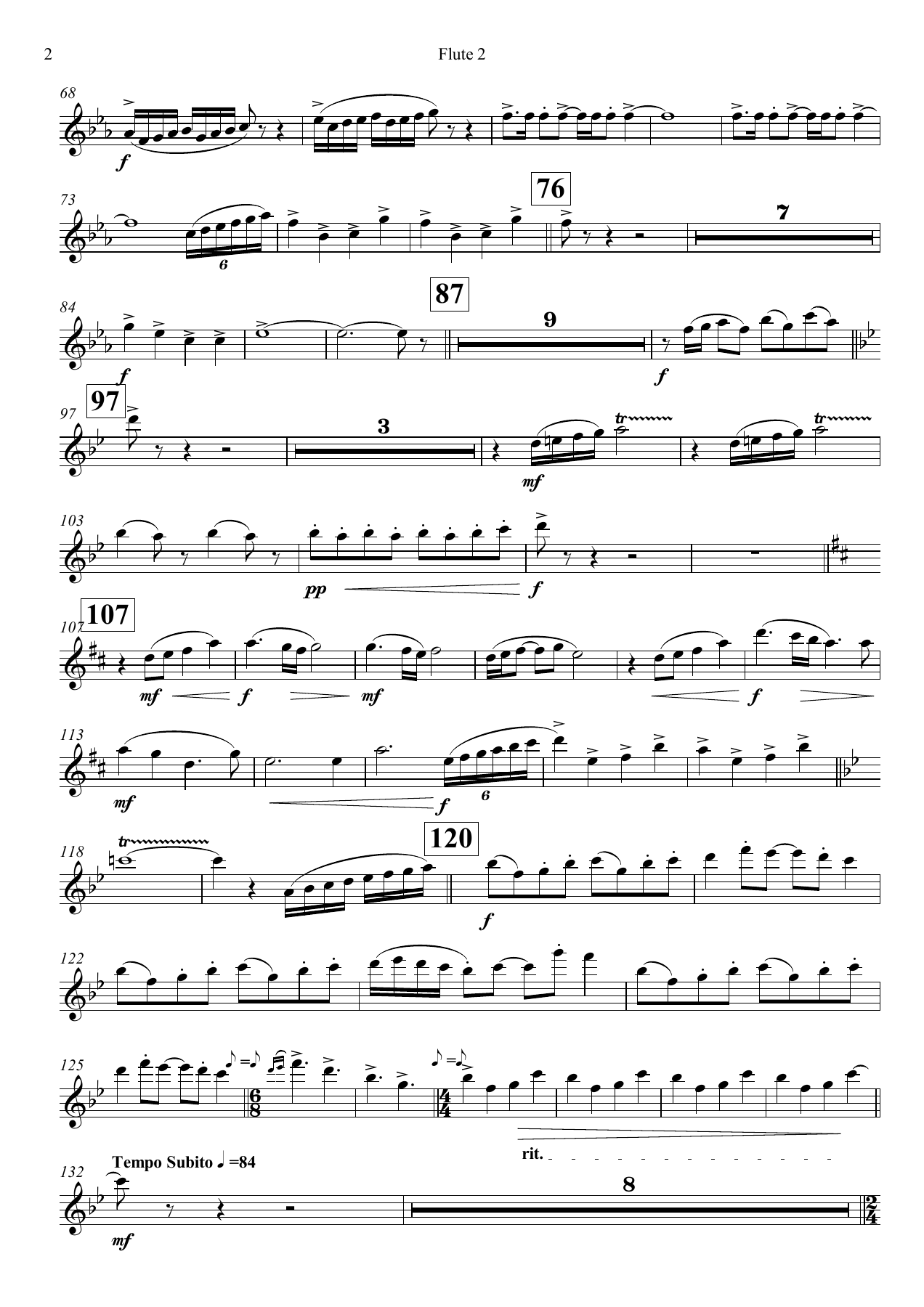 2nd Flute — page 2