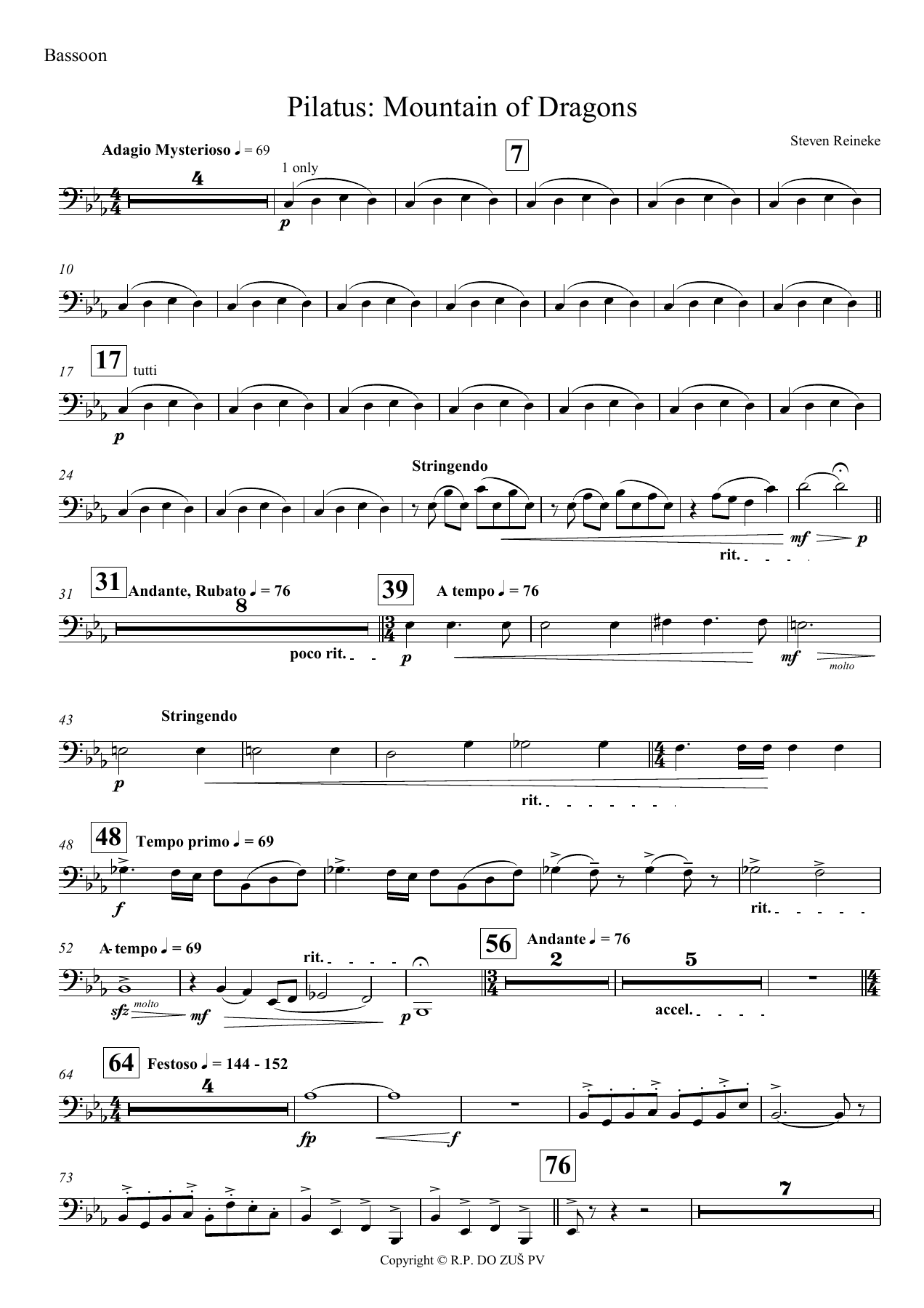 basson — sheet music cover (first page)