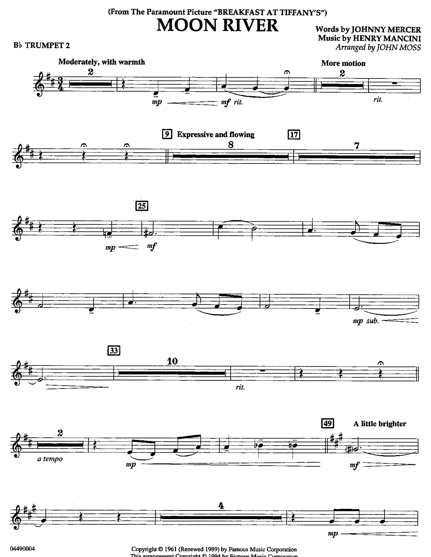 11 Trumpet II — sheet music cover (first page)