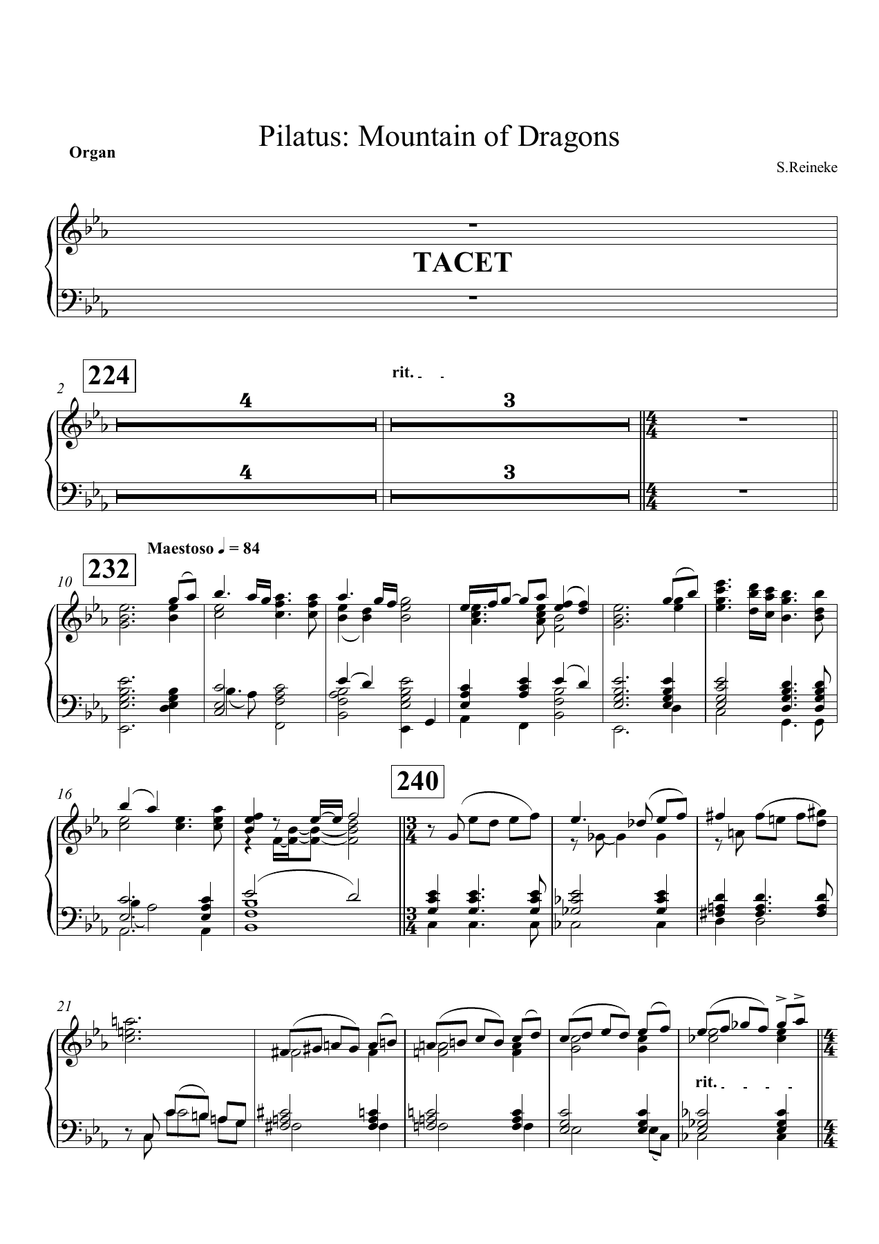 organ — sheet music preview
