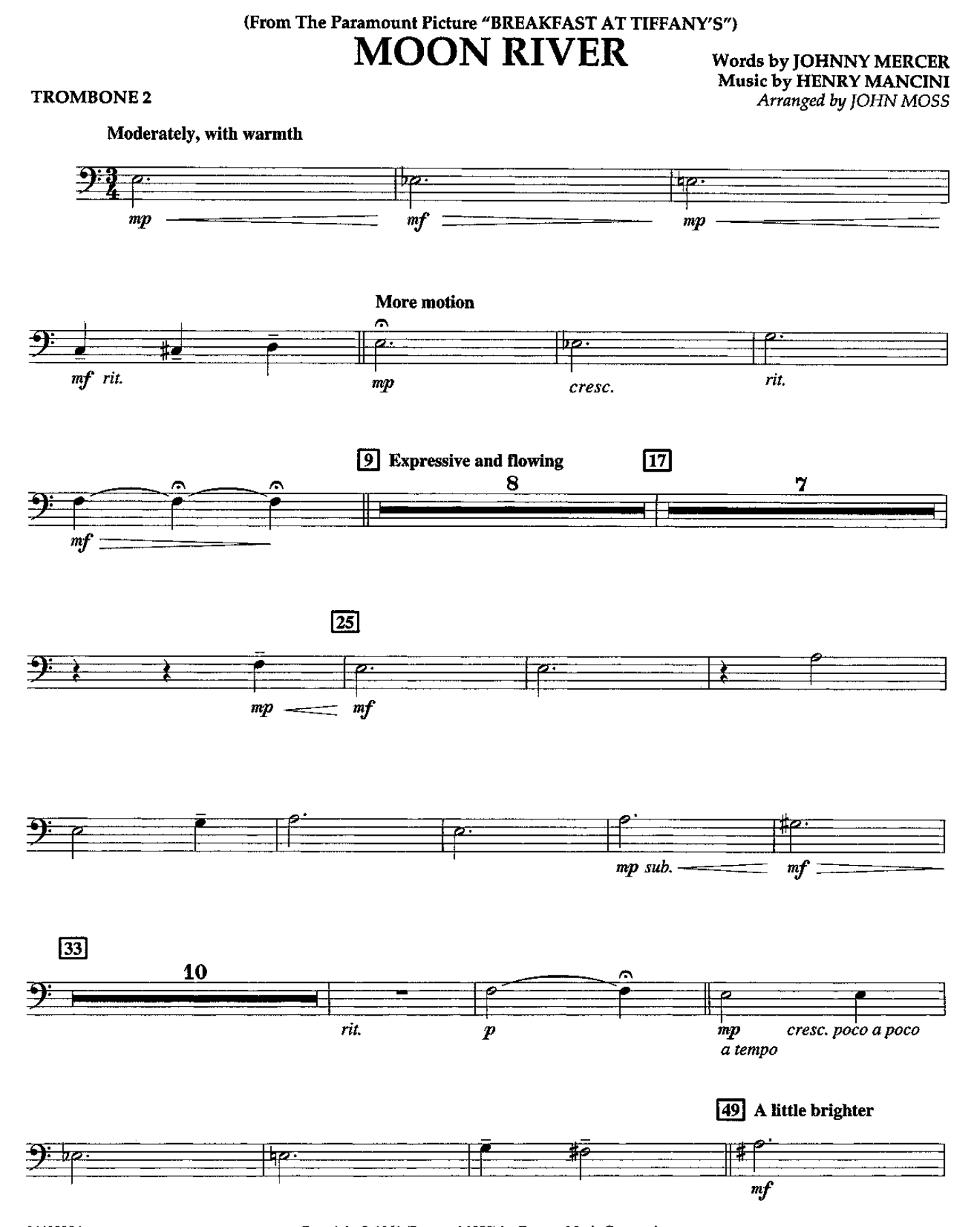 14 Trombone II — sheet music cover (first page)