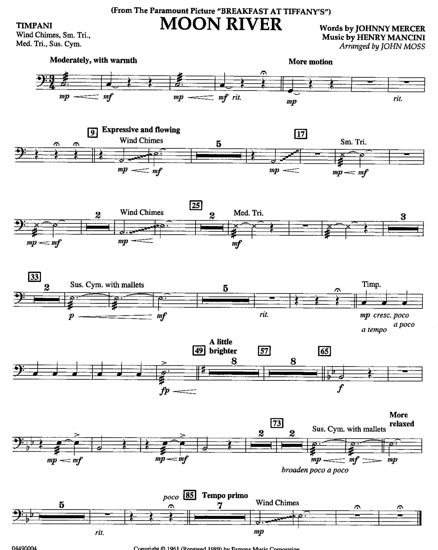 19 Timpani — sheet music cover (first page)