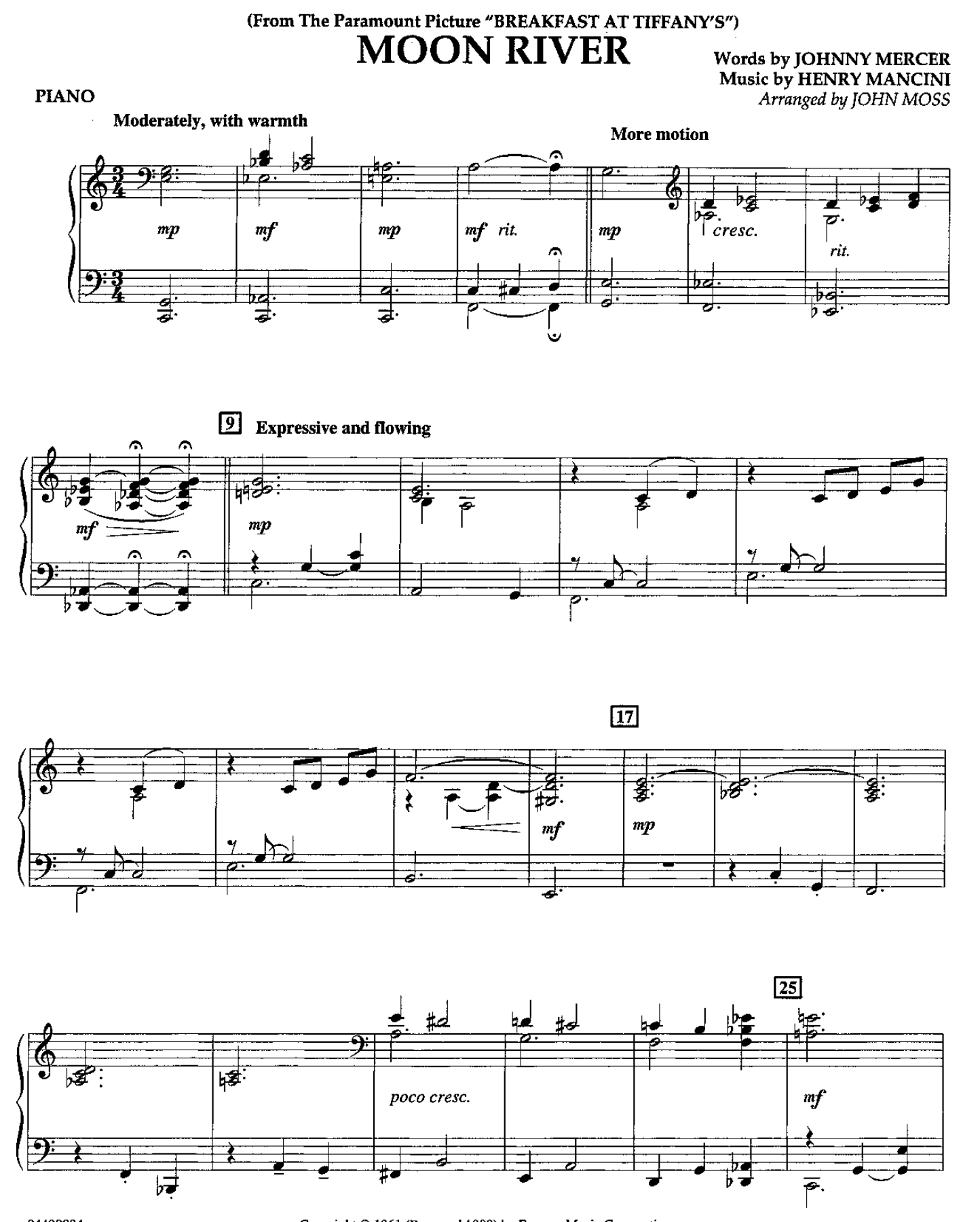 20 Piano — sheet music cover (first page)