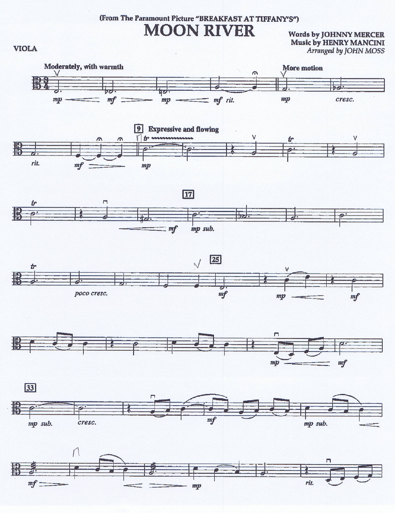 23 Viola — sheet music cover (first page)