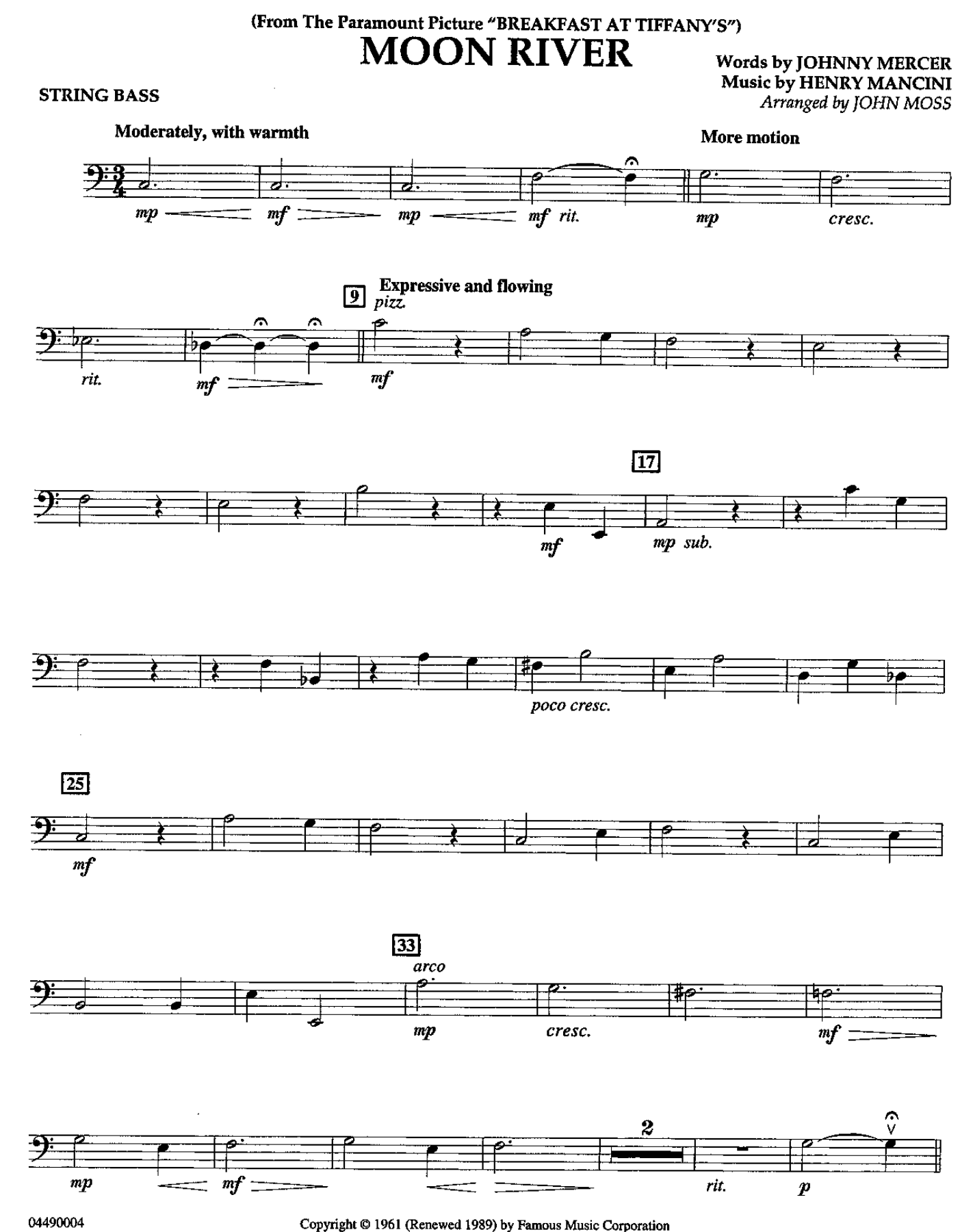 25 Contrabass — sheet music cover (first page)
