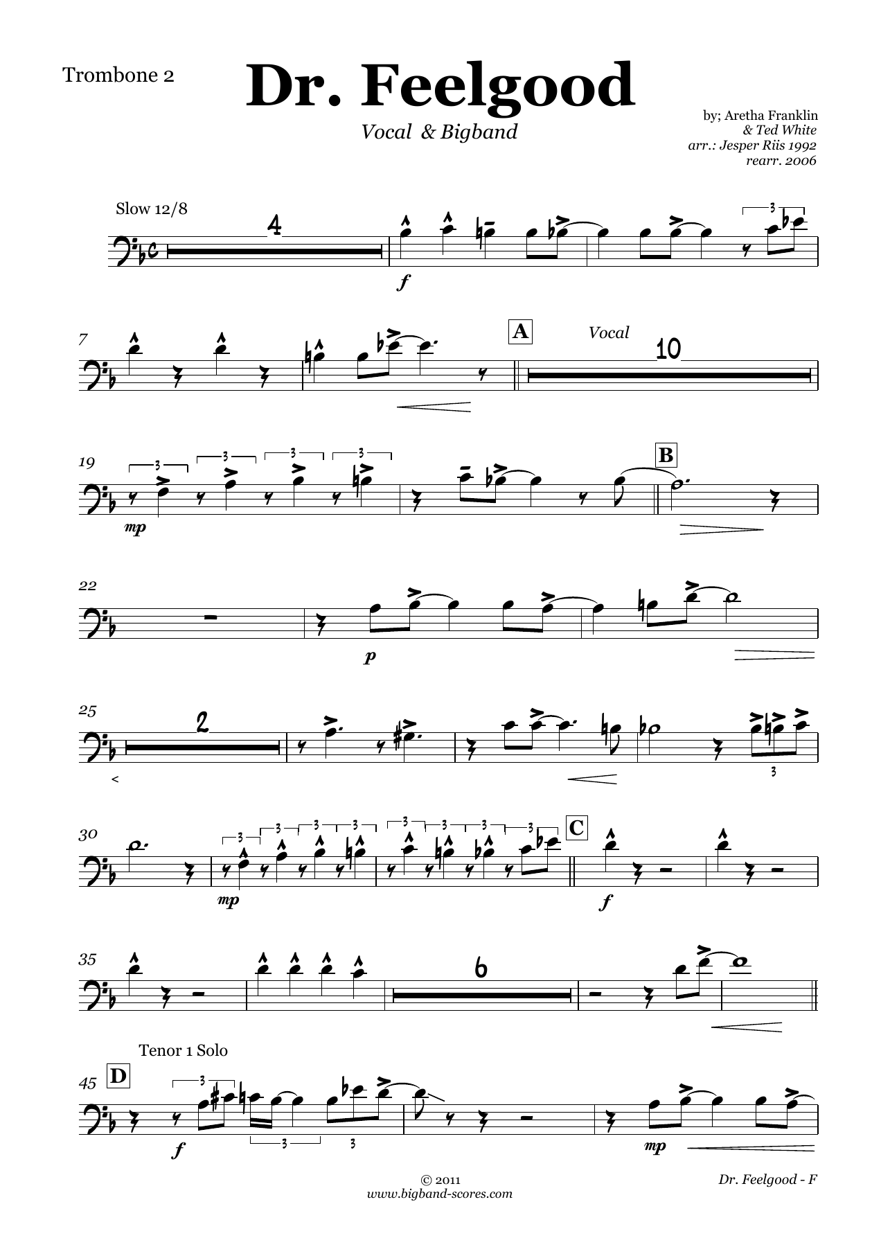 Tbone2 — sheet music cover (first page)