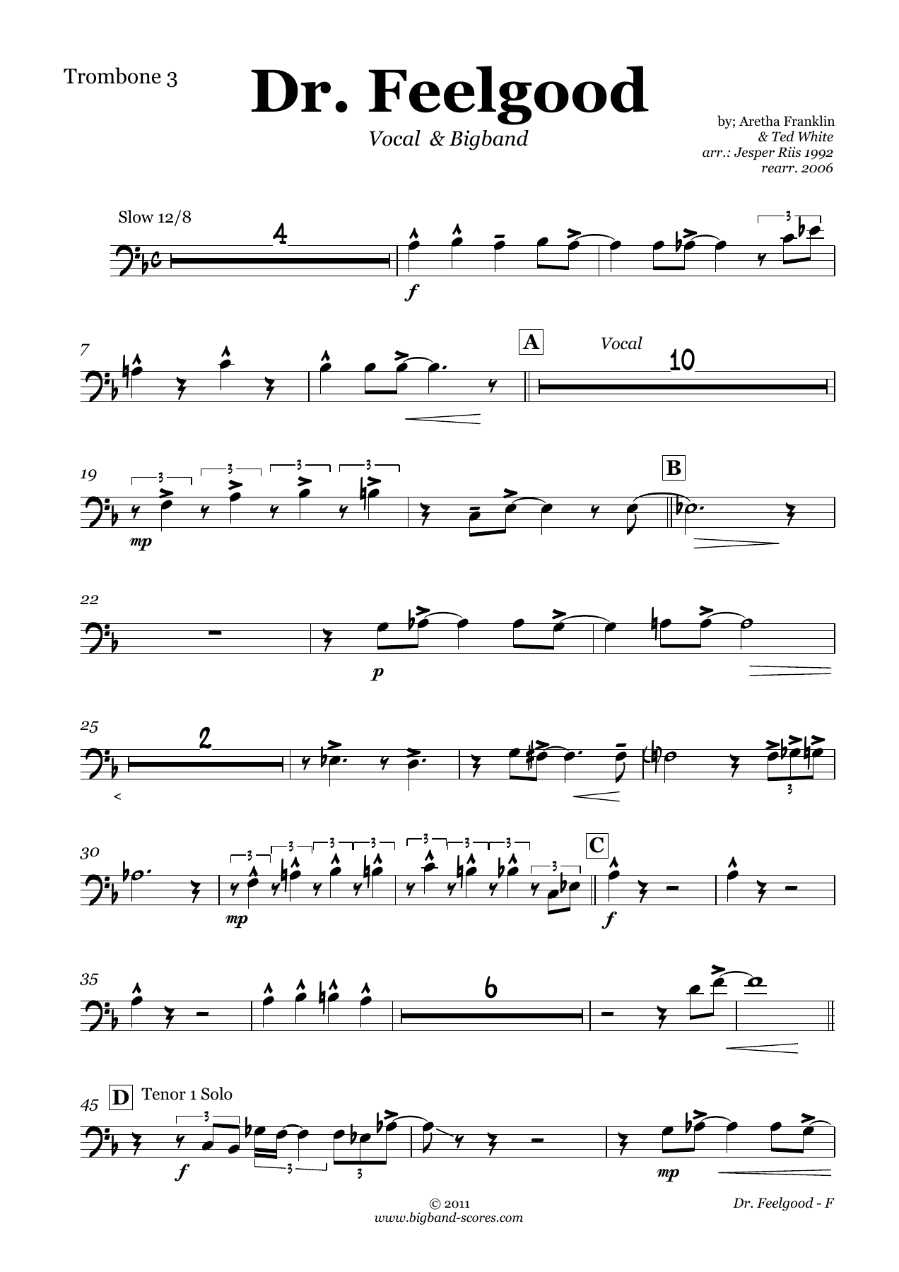 Tbone3 — sheet music cover (first page)