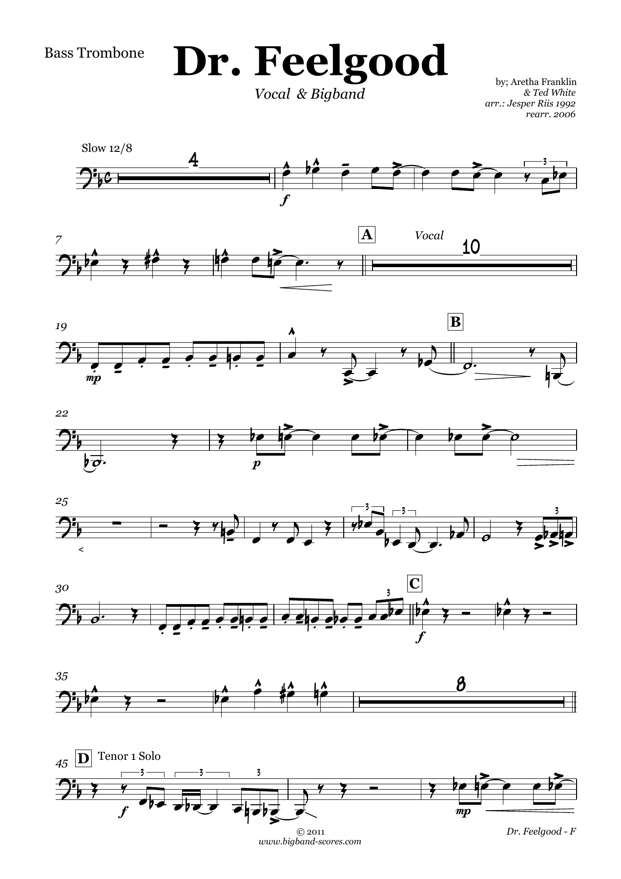 Tbone4 — sheet music cover (first page)