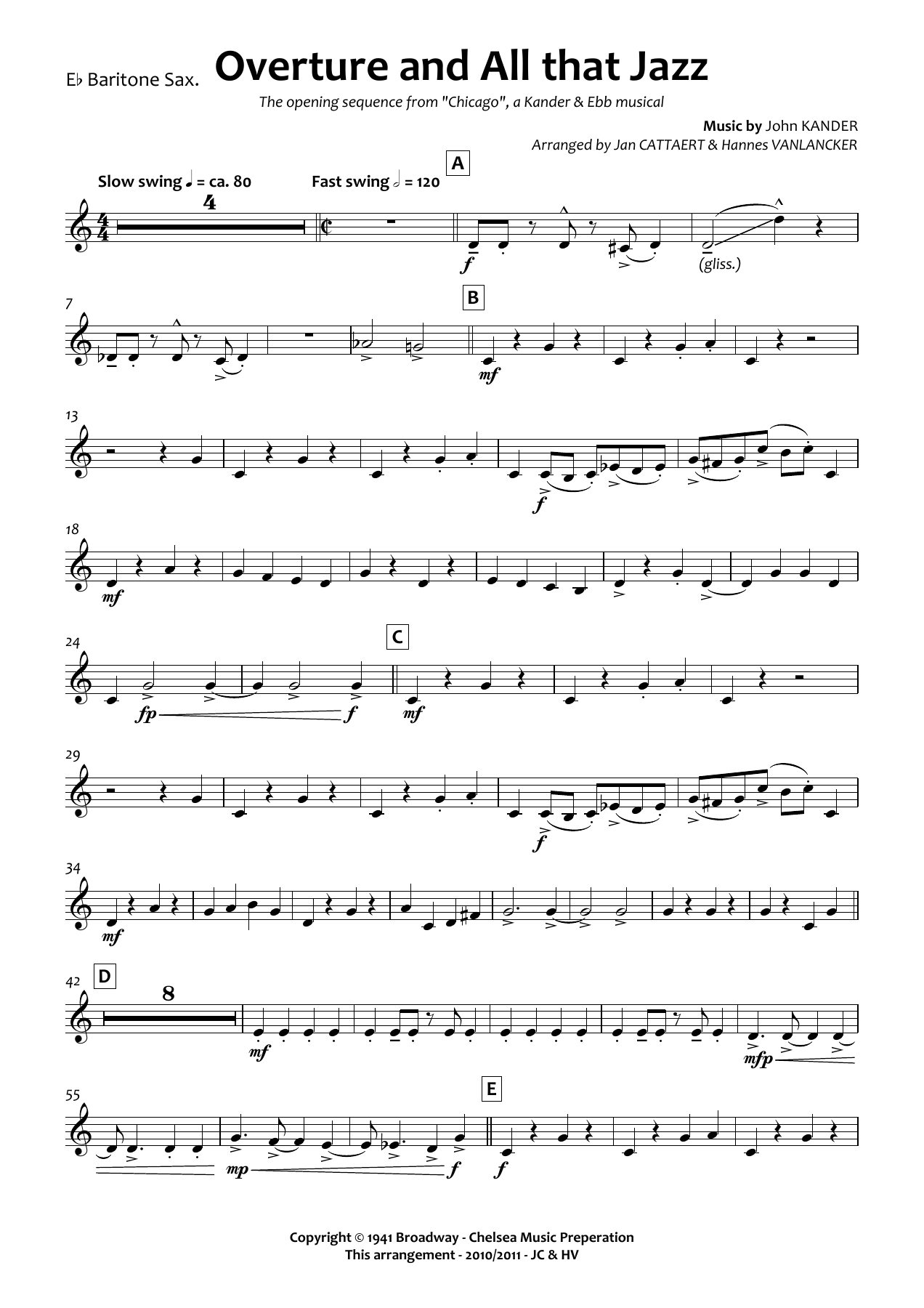 Bari Sax — sheet music cover (first page)