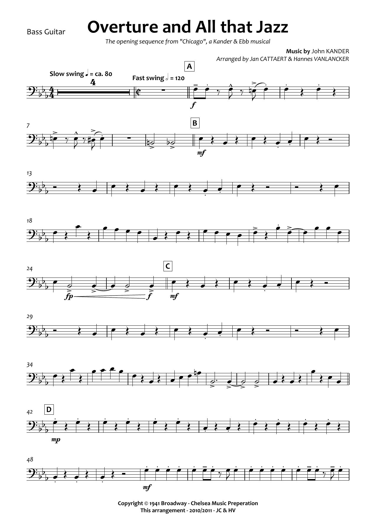 Bass Guitar — sheet music cover (first page)