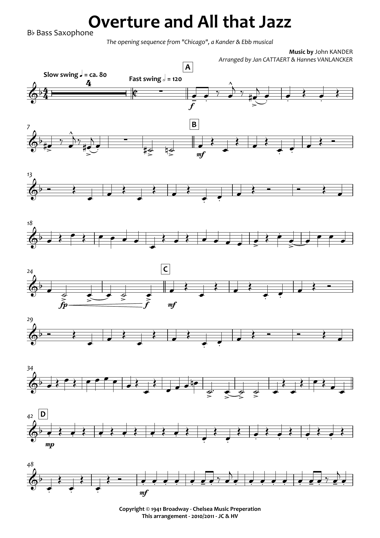Bass Sax — sheet music cover (first page)