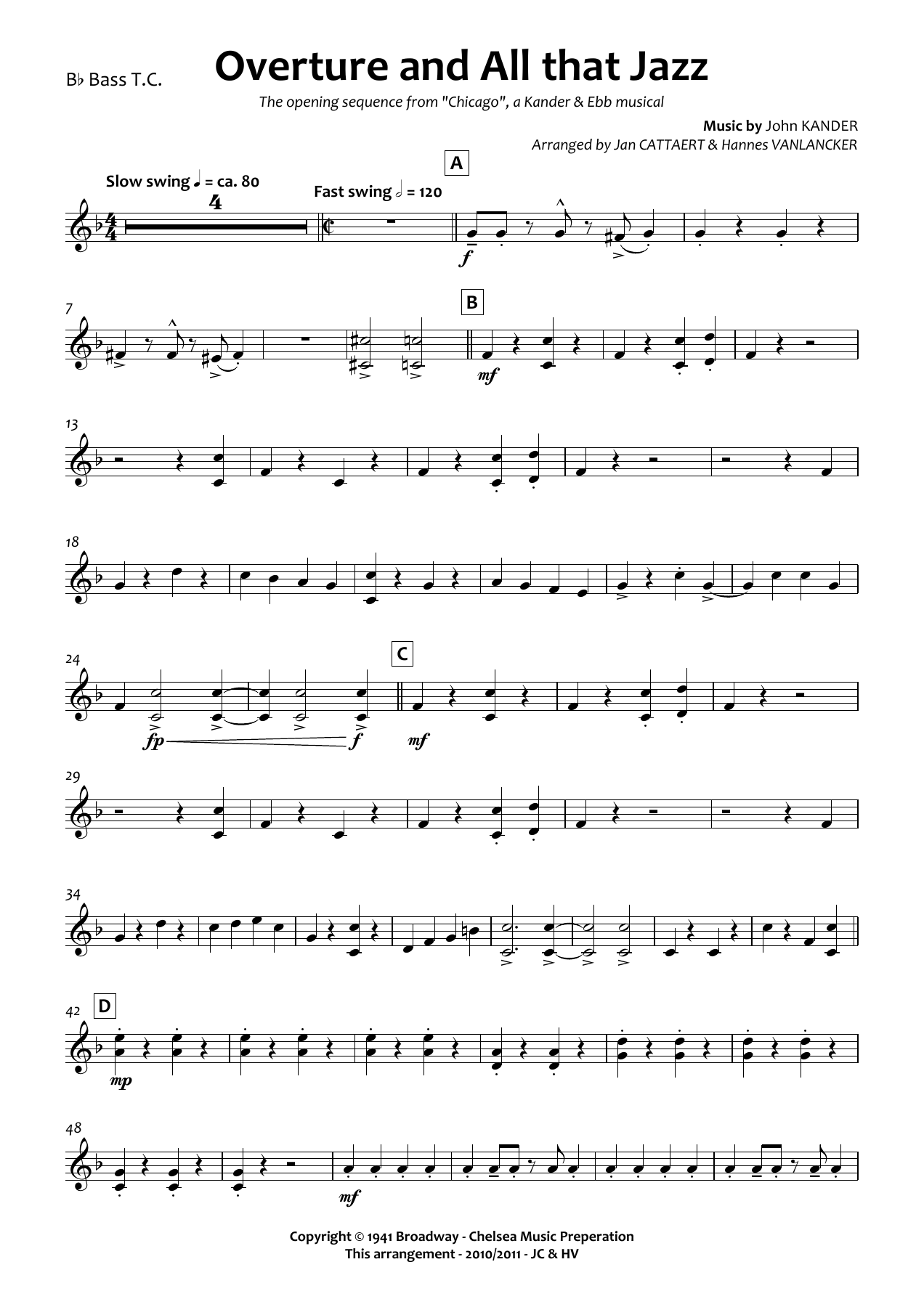 Bb Tuba TC — sheet music cover (first page)