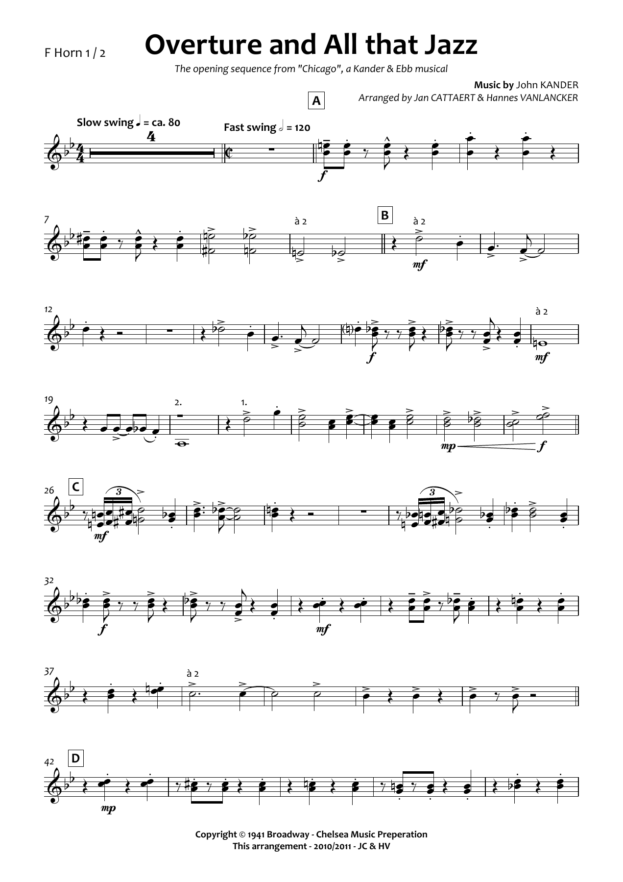 F Horn 1&2 — sheet music cover (first page)