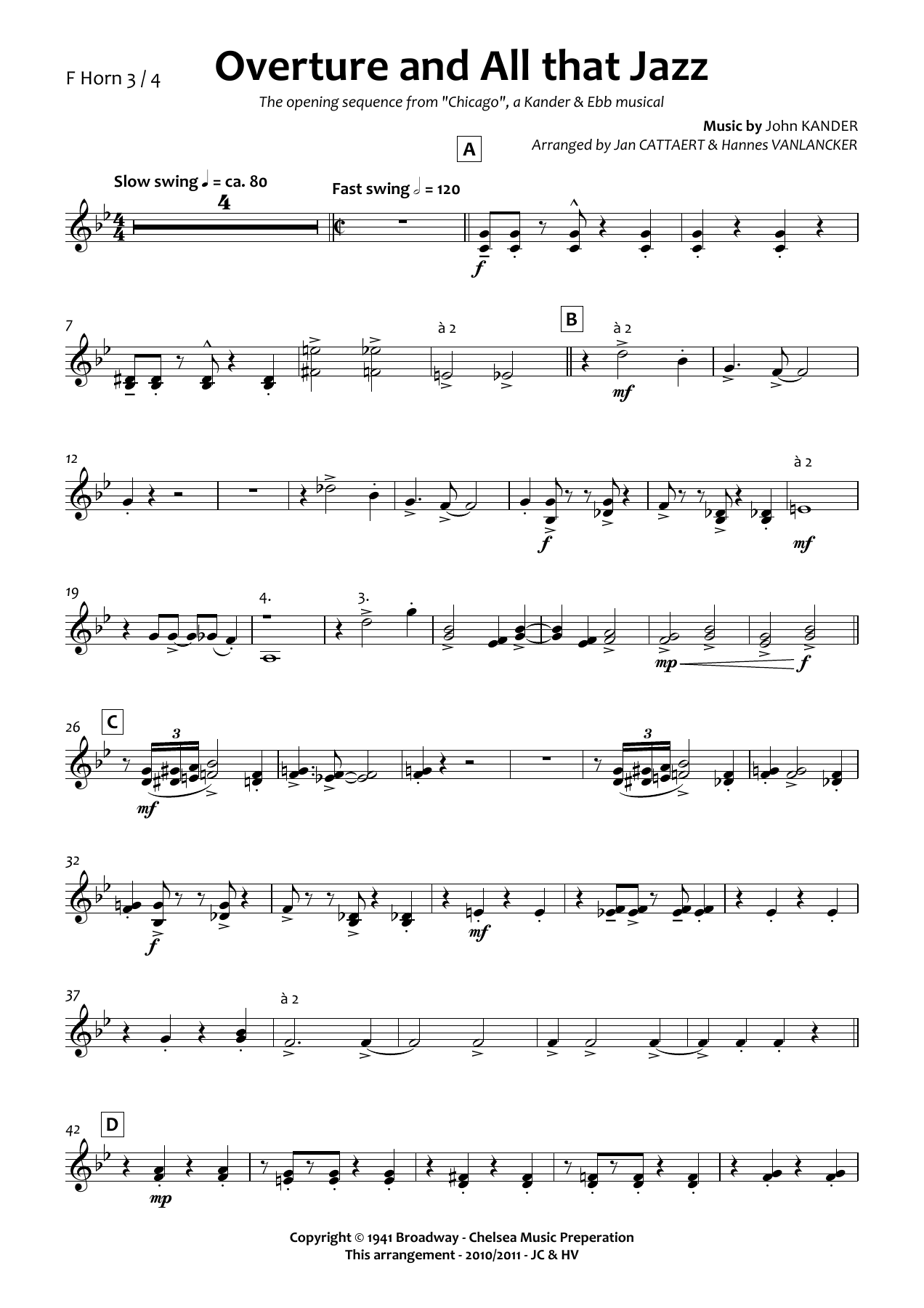 F Horn 3&4 — sheet music cover (first page)