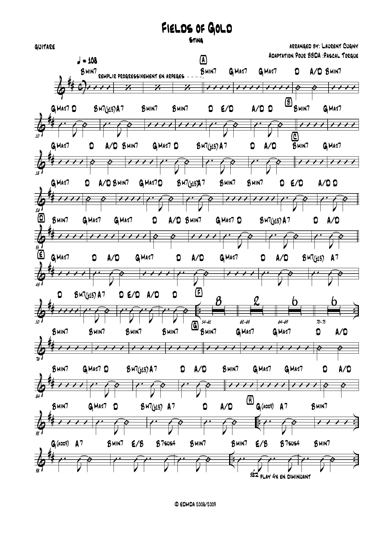 Guitare — sheet music cover (first page)