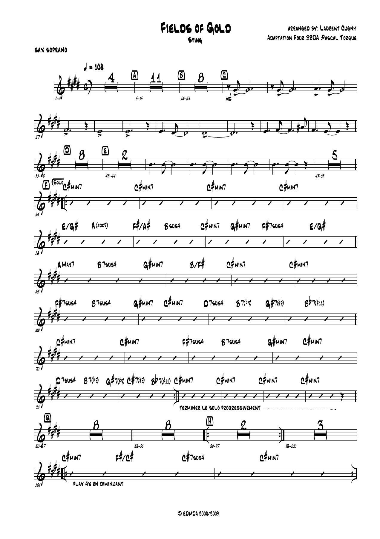 Saxophone Soprano — sheet music cover (first page)