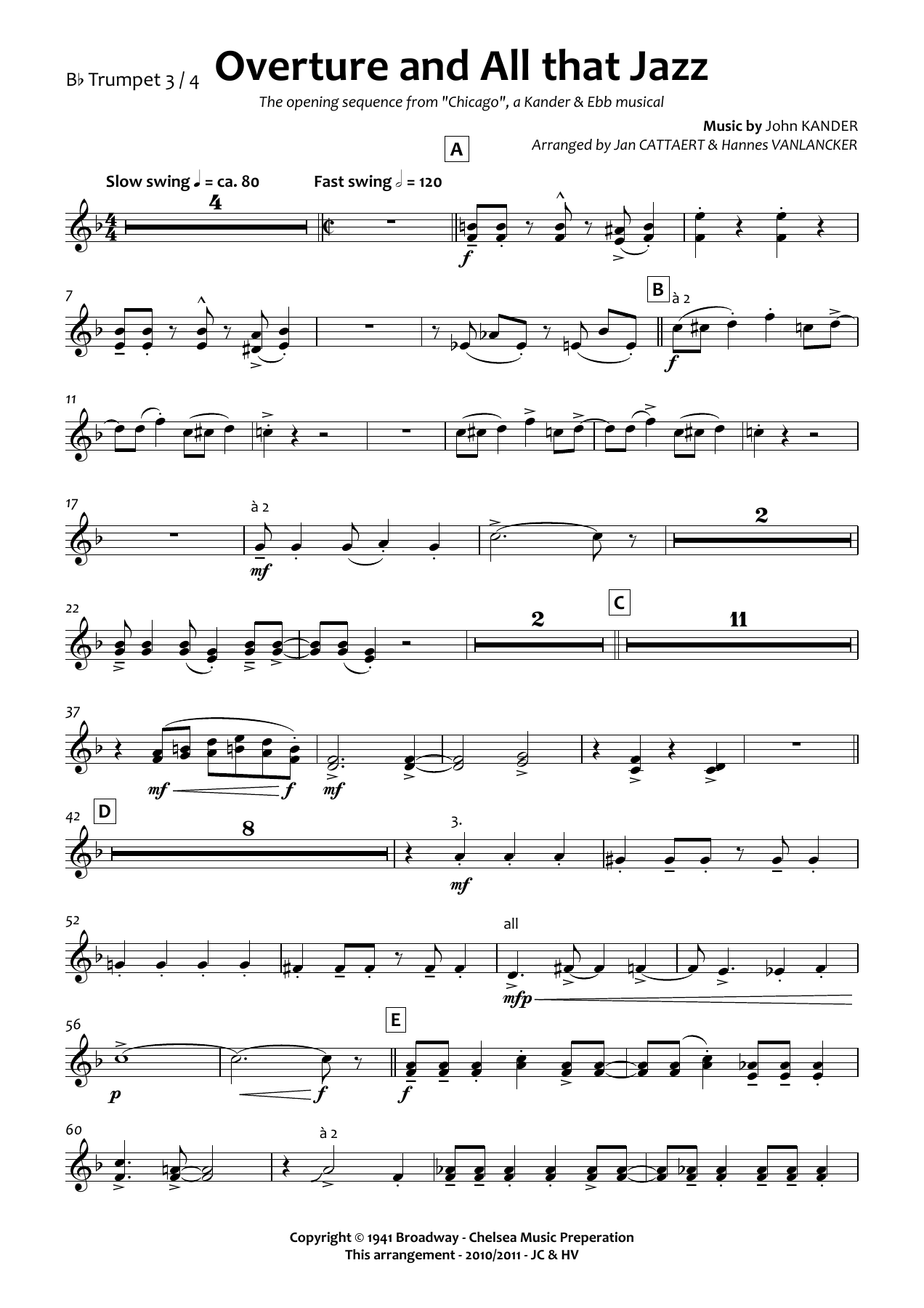Trumpet 3&4 — sheet music cover (first page)