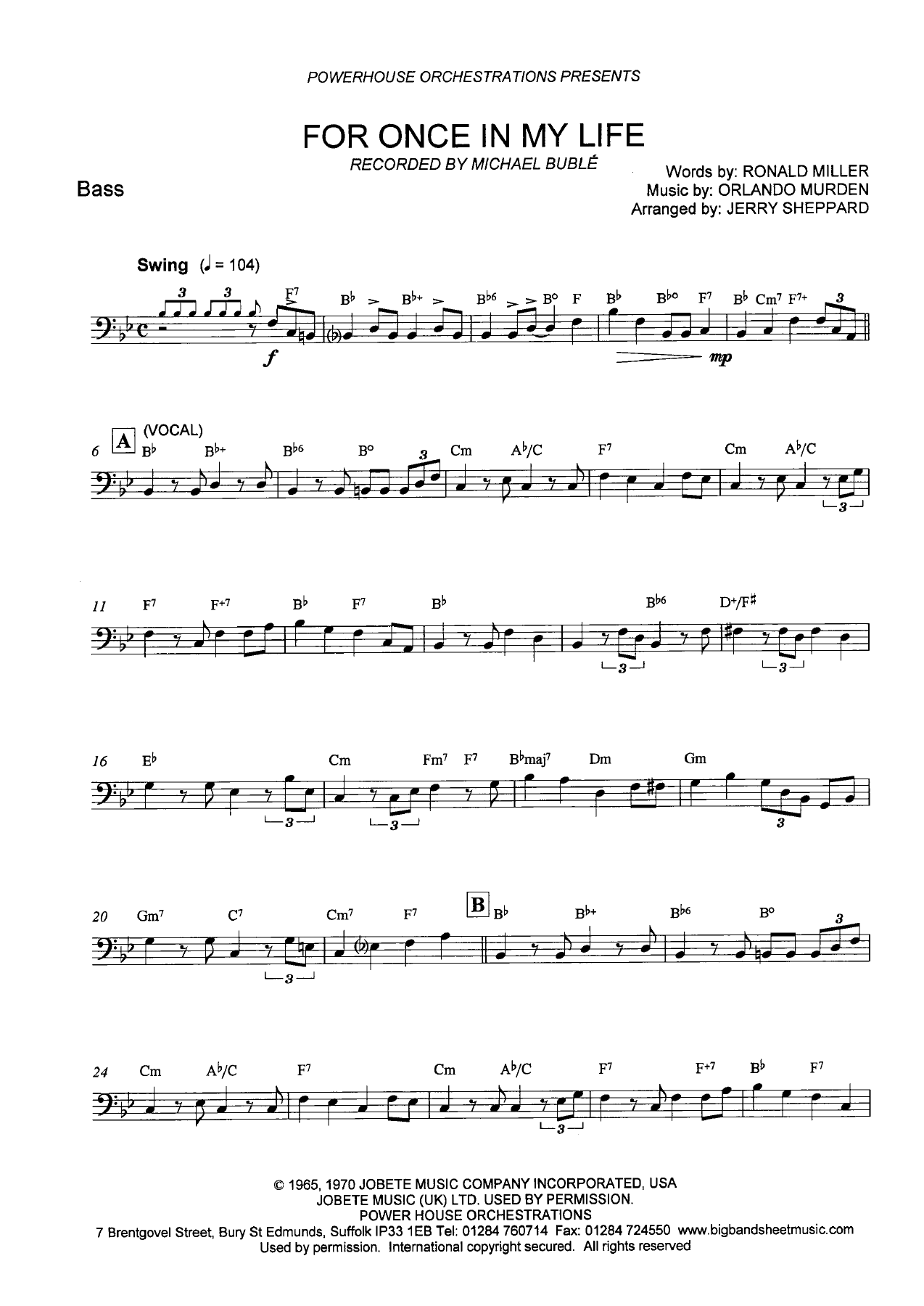 Basse — sheet music cover (first page)