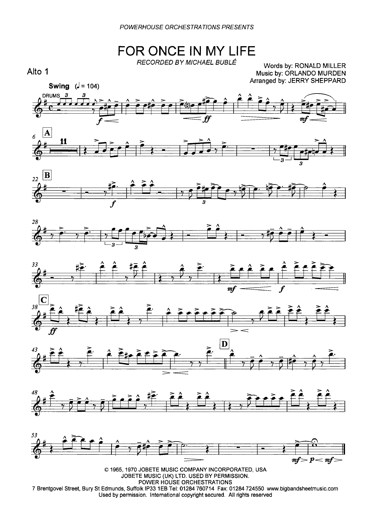 Saxo Alto 1 mib — sheet music preview