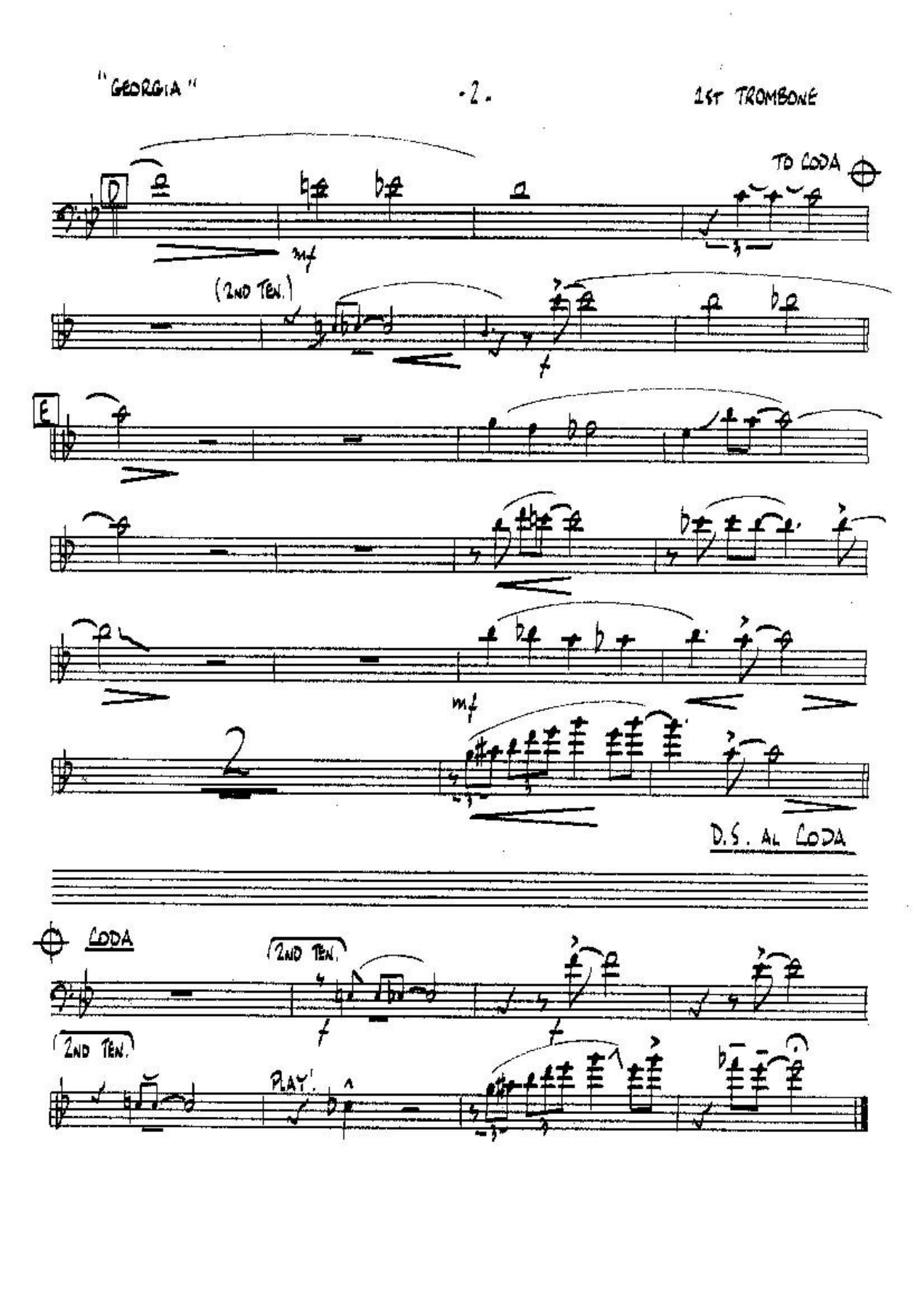 Georgia On My Mind VOCAL Bb Bone — page 2