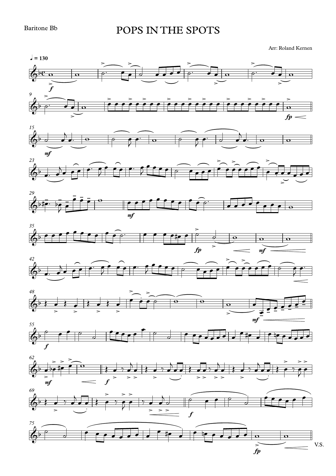 20 Pops in the Spots — sheet music preview