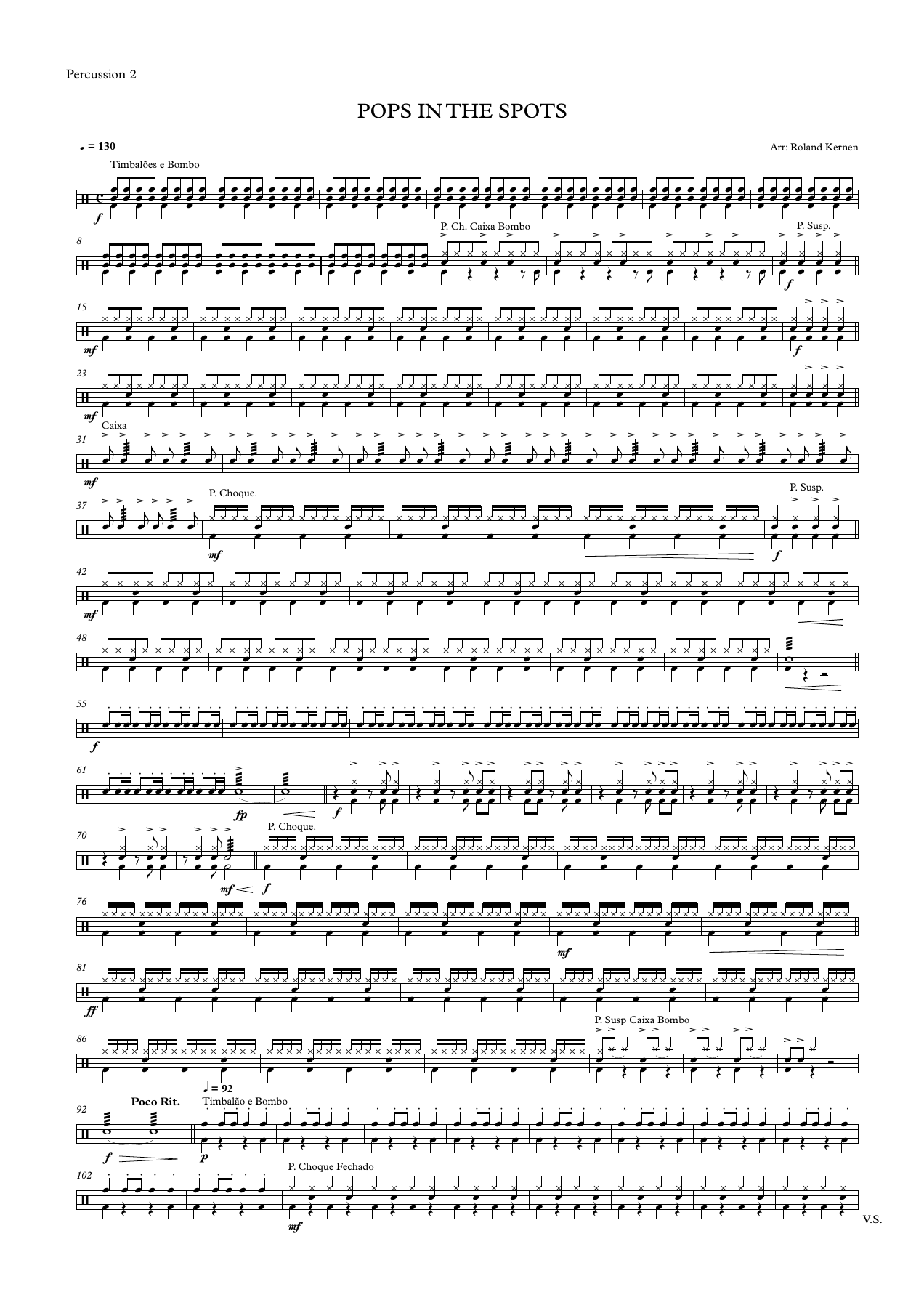 27 POPS IN THE SPOTS - Percussion — sheet music cover (first page)