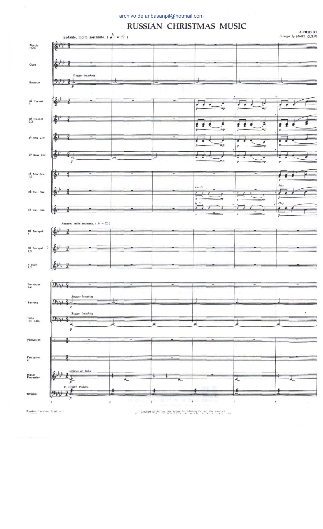Russian Christmas Music — sheet music preview