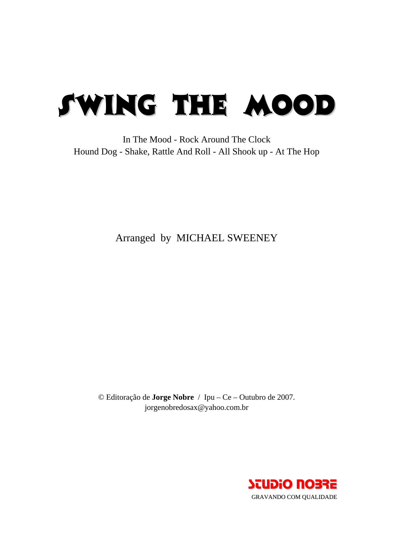 Swing The Mood — sheet music cover (first page)