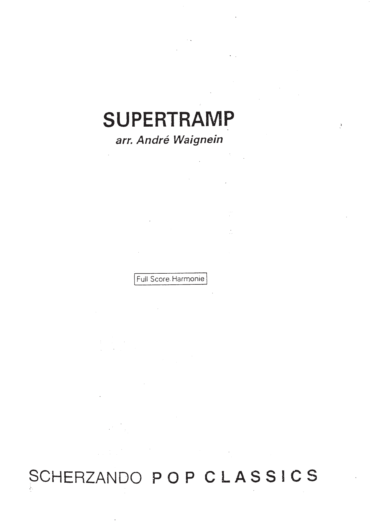 Supertramp — sheet music preview