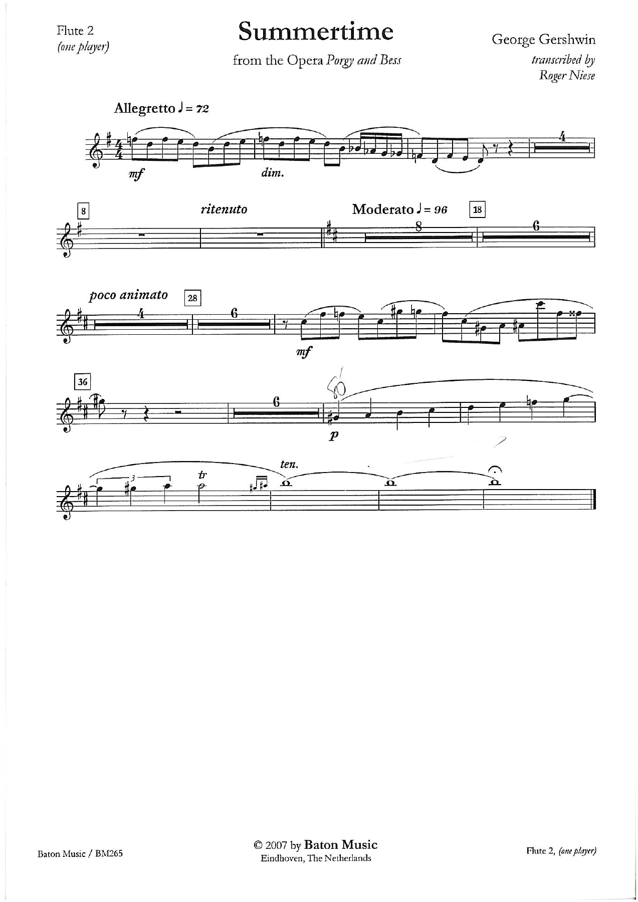 Summertime. George Gershwin — page 2