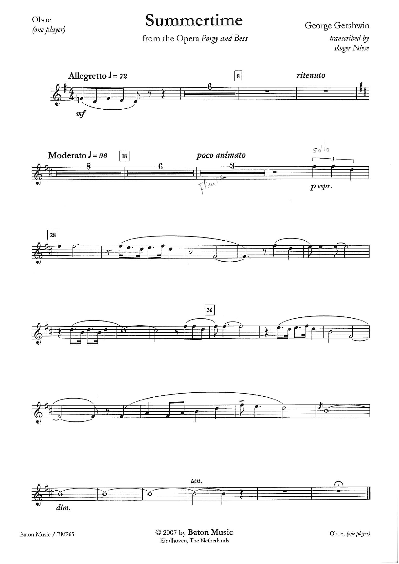 Summertime. George Gershwin — page 3