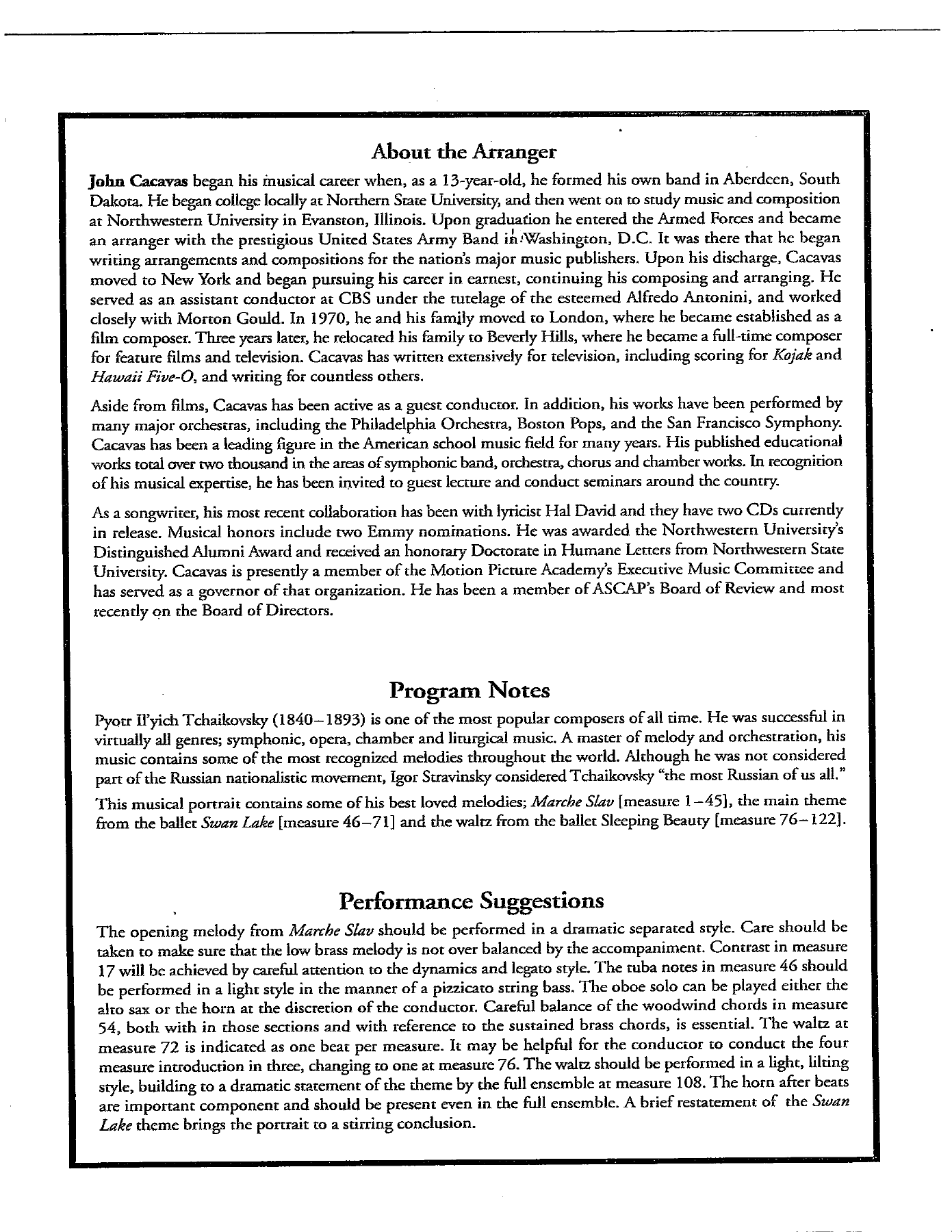 A Tchaikovsky Portrait Partes — page 2