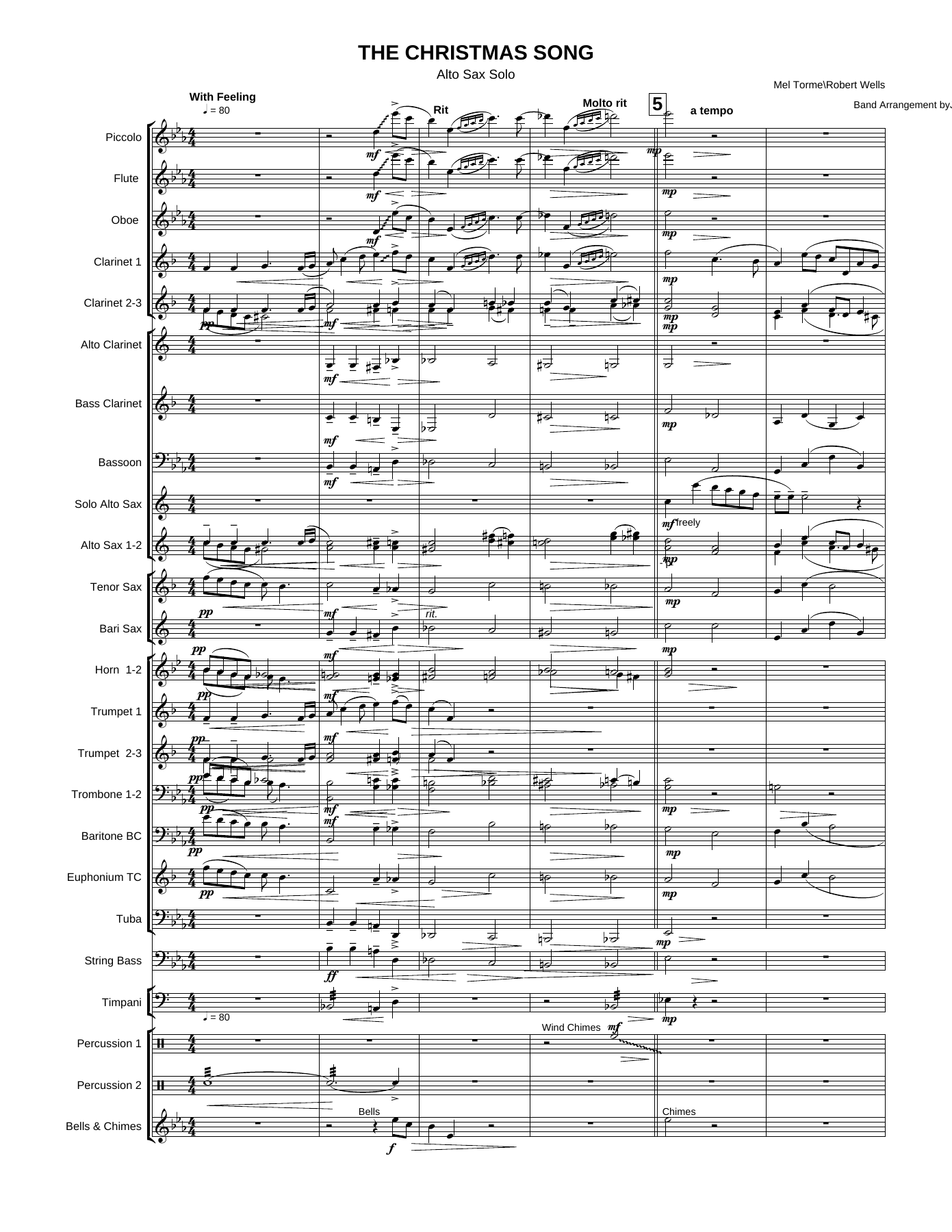 The Christmas Song — sheet music preview