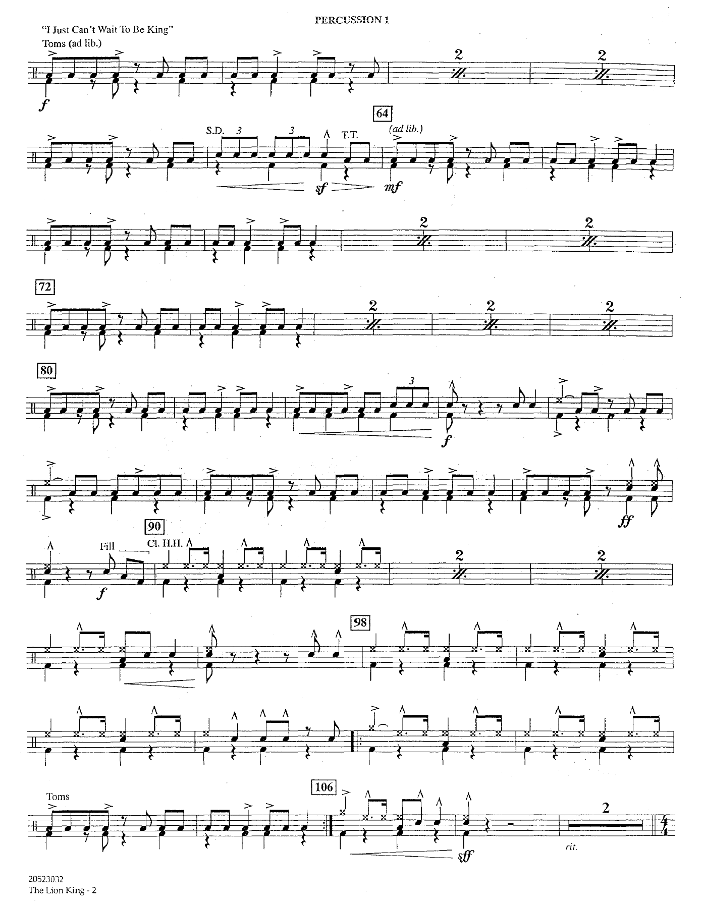 The Lion King - Percussion — page 2