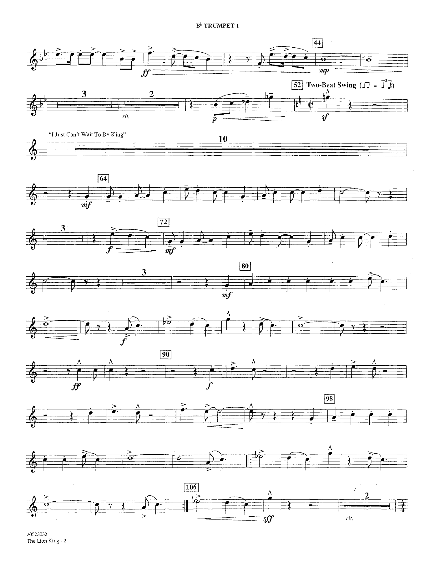 The Lion King - Trompette Sib — page 2