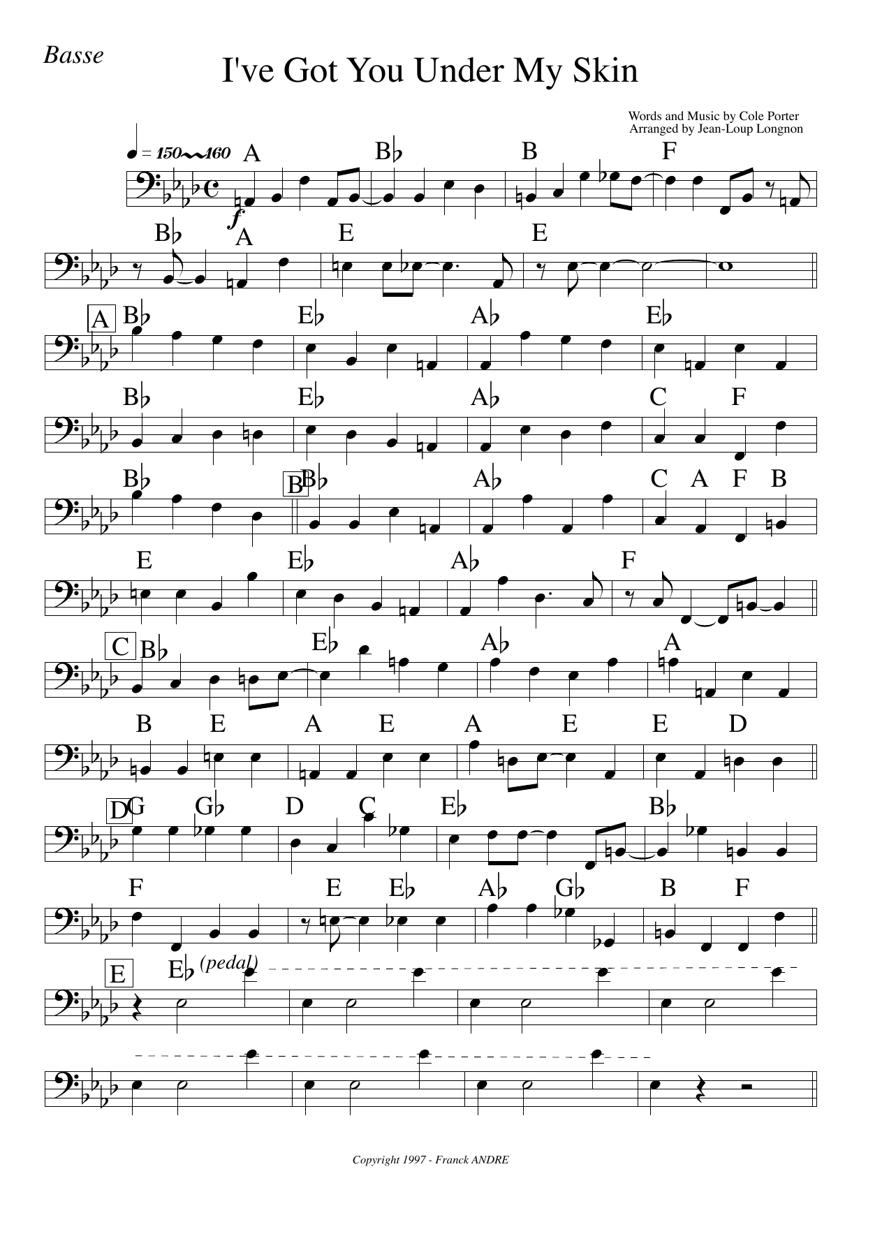 I Got You Bass — sheet music cover (first page)