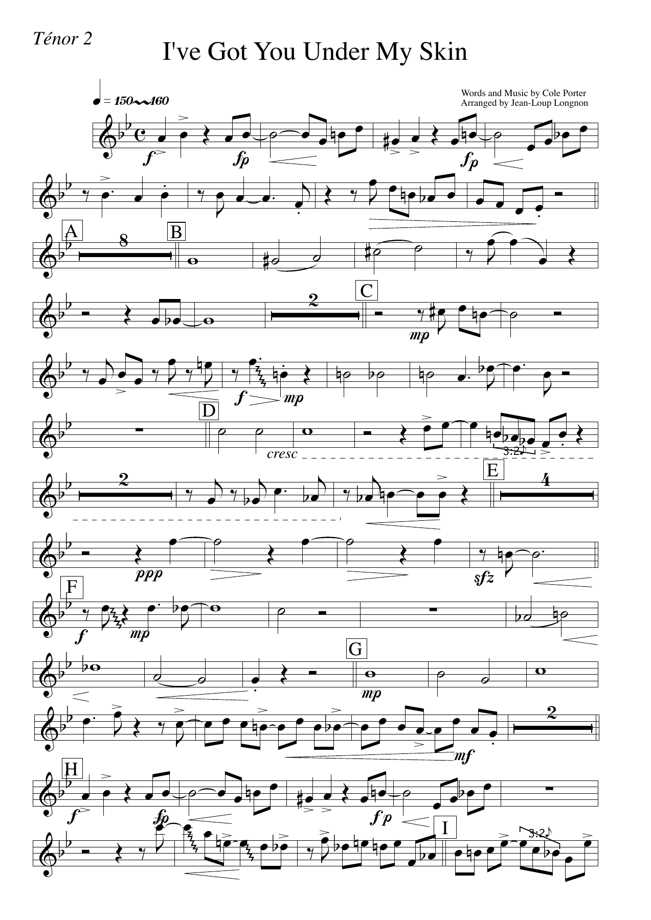 I Got You Ten2 — big_band_vocal sheet music arranged by Jean-Loup Longnon | Funk