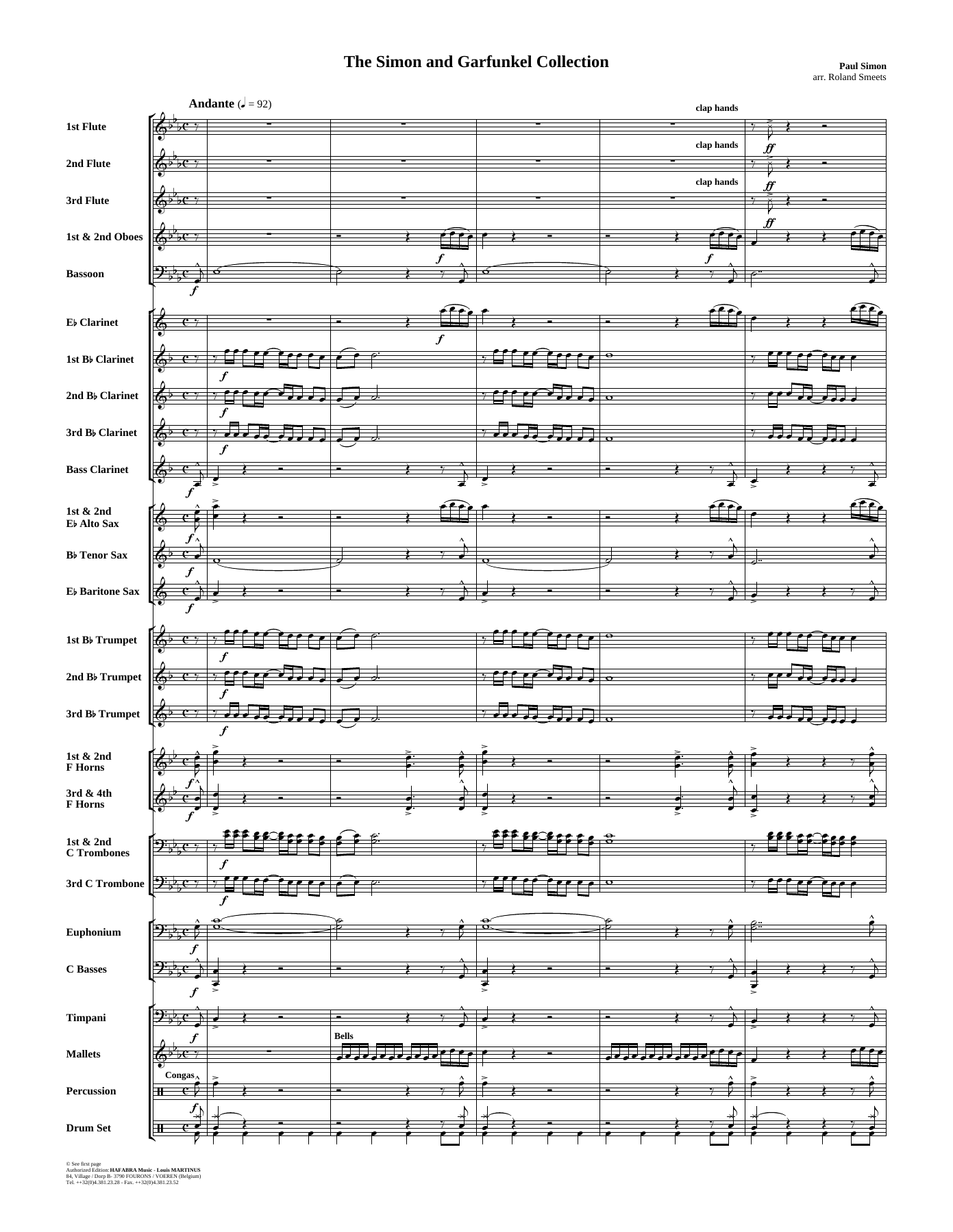 The Simon & Garfunkel Collection — sheet music cover (first page)