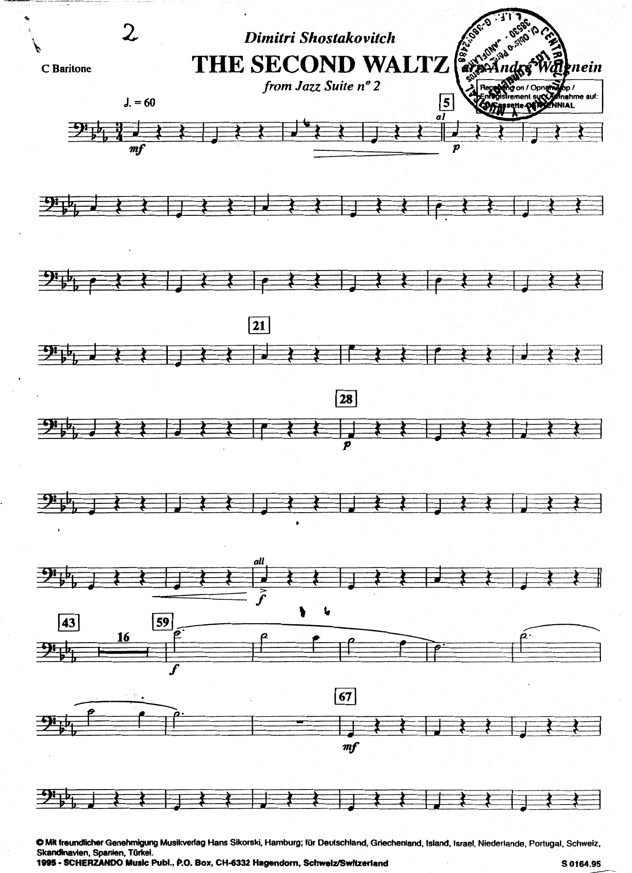 bombardino — sheet music cover (first page)
