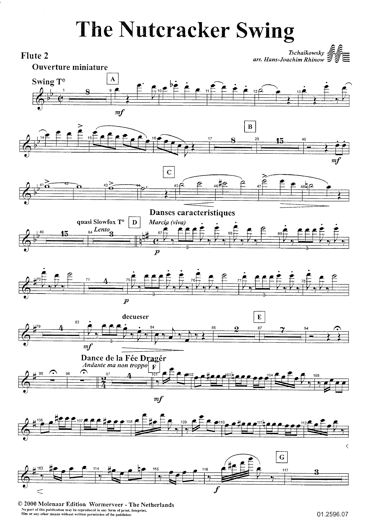 The Nutcracker Swing - Flute — sheet music cover (first page)