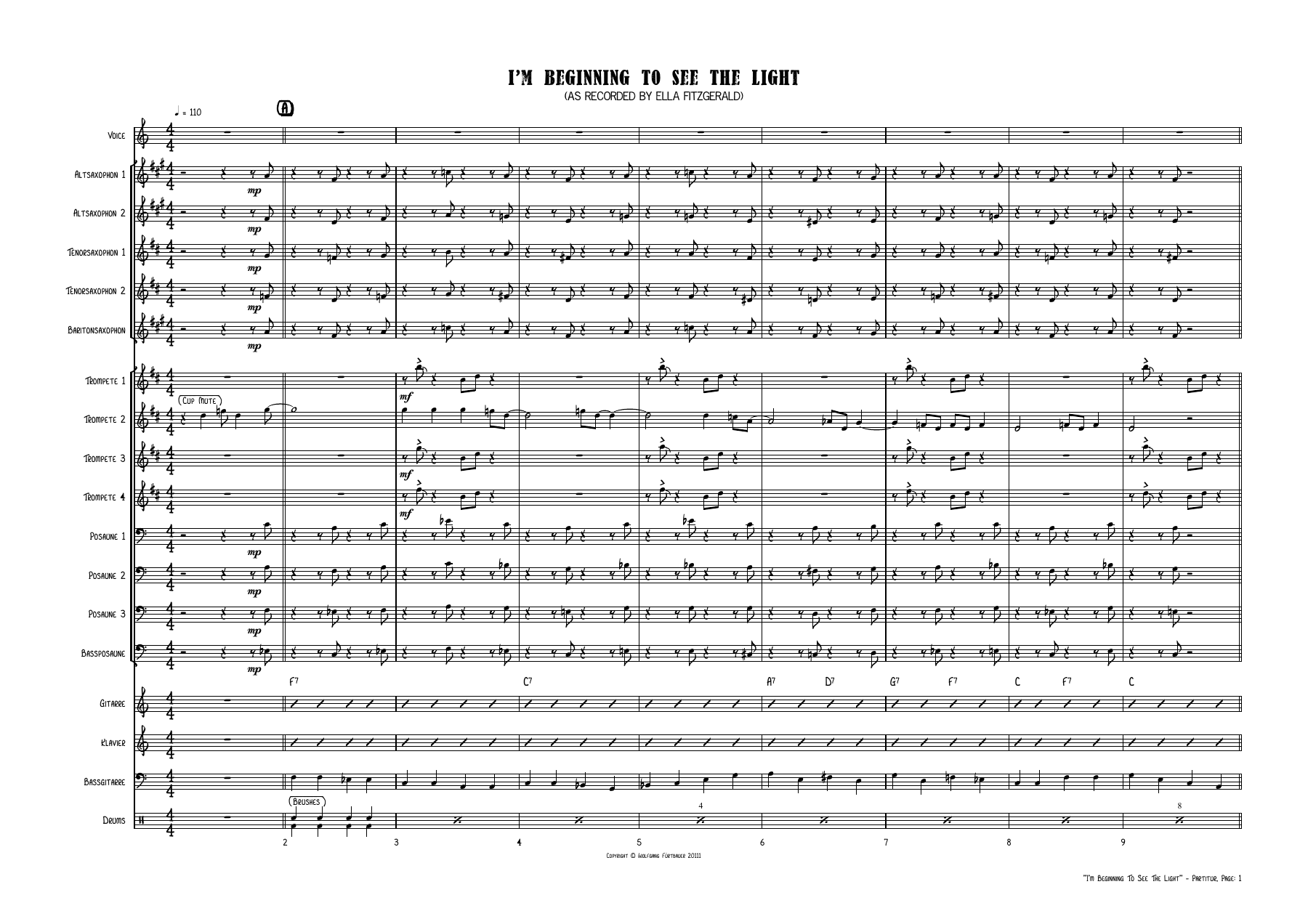 I'm Beginning To See The Light (E.Richards) Vocal — sheet music preview