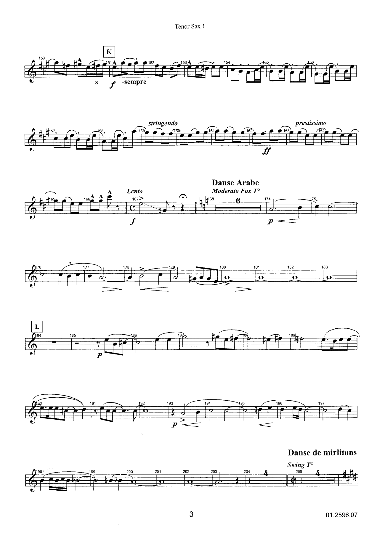 The Nutcracker Swing - Tenor Saxophone — page 3