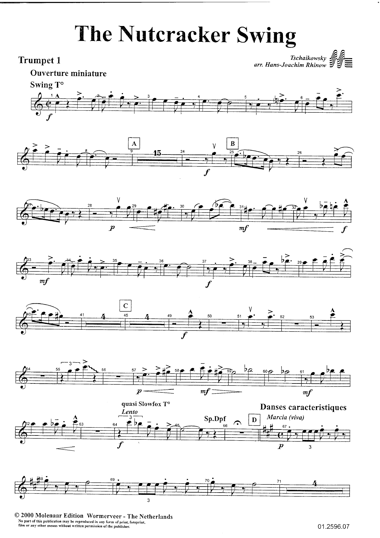 The Nutcracker Swing - Trumpet — concert_band sheet music arranged by Hans-Joachim Rhinow | Swing