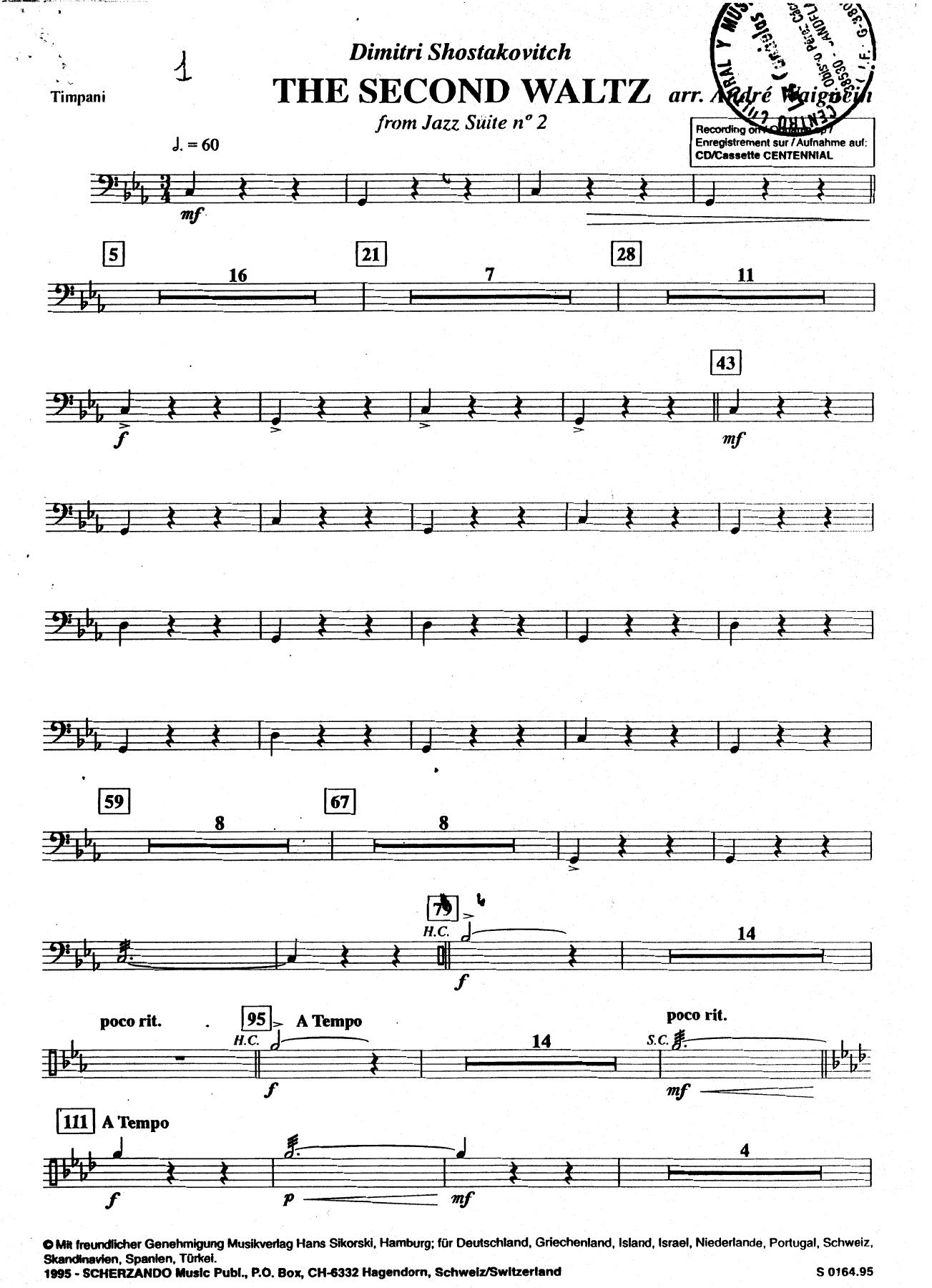 timbales — sheet music cover (first page)