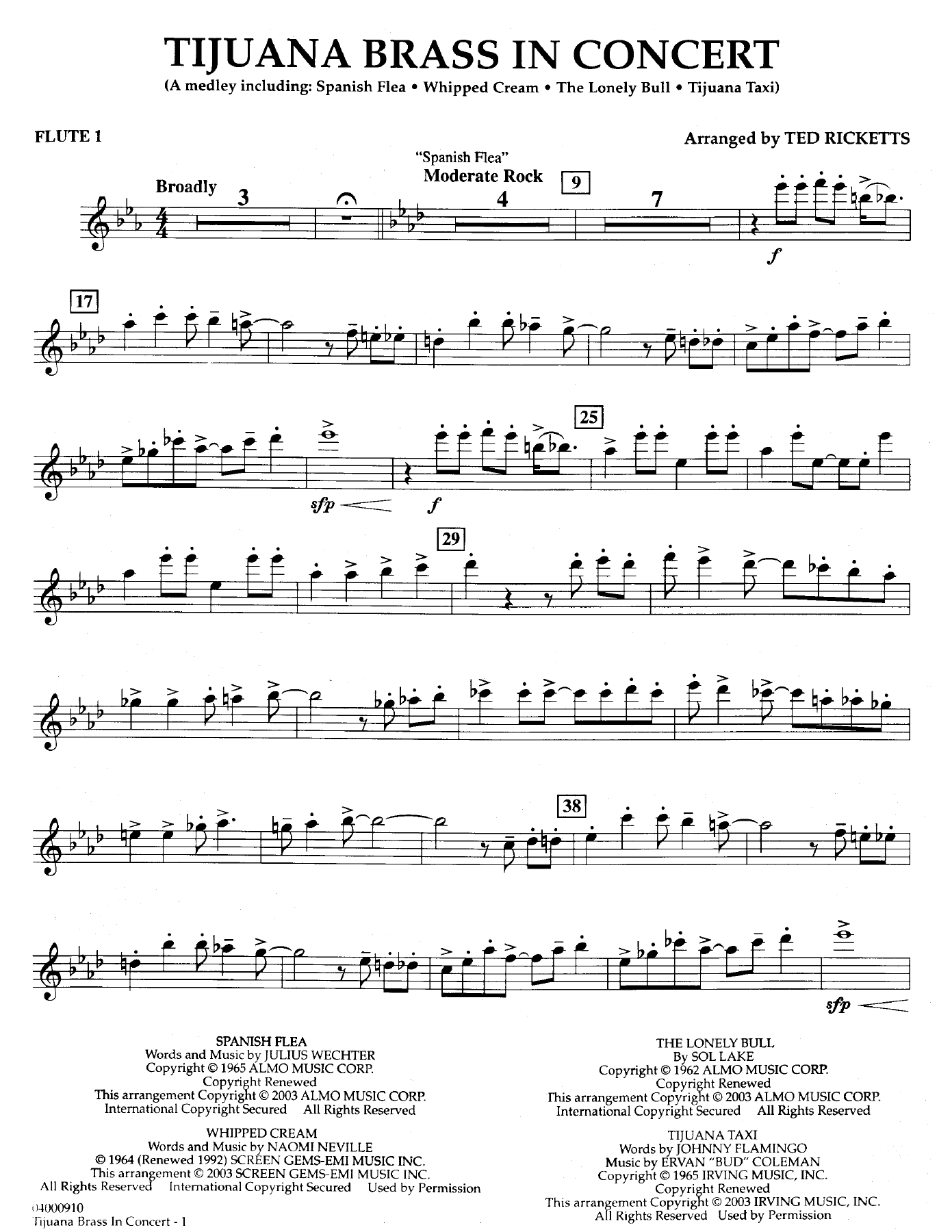 Tijuana Brass In Concert — sheet music preview
