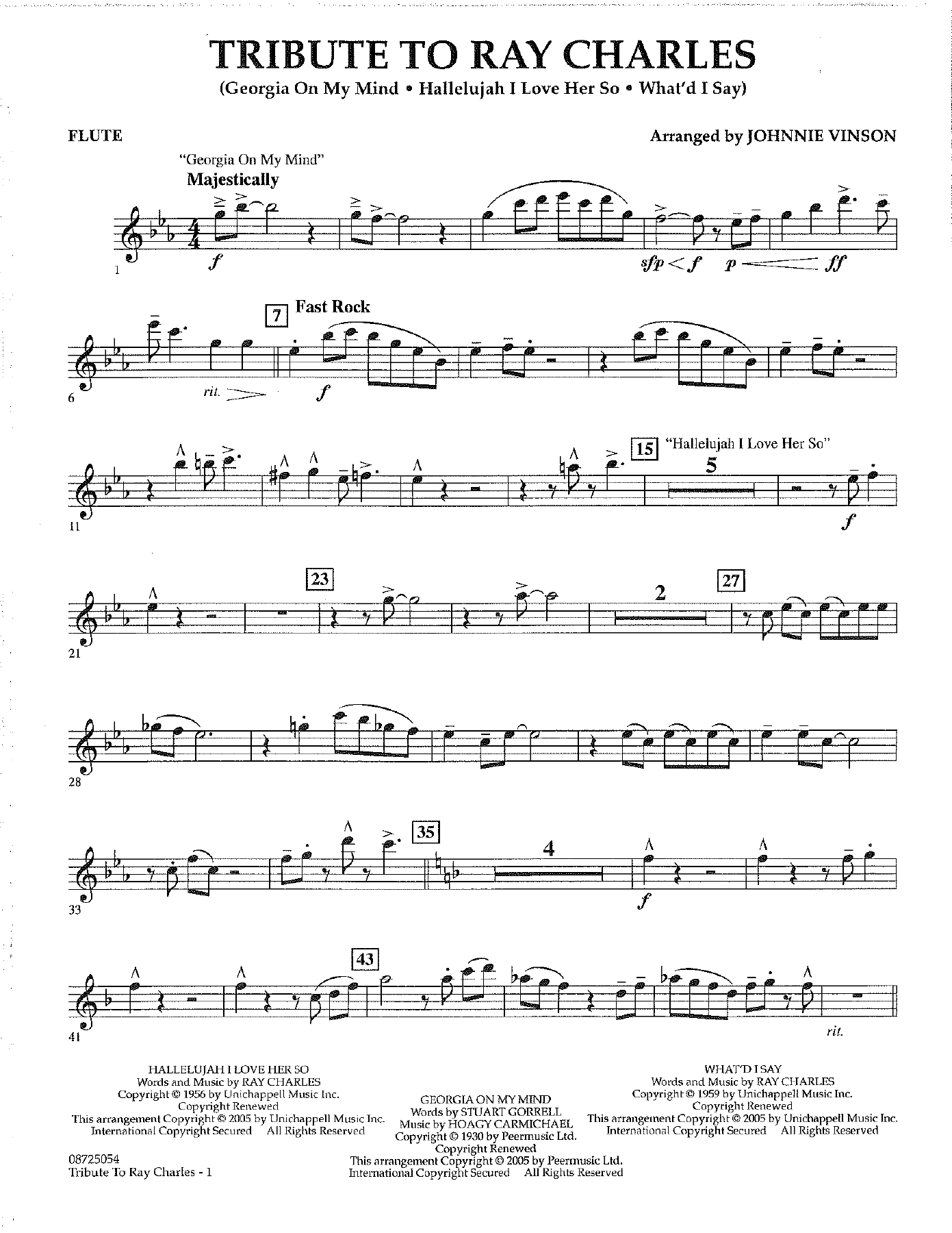 Ray Charles Tribute — sheet music preview