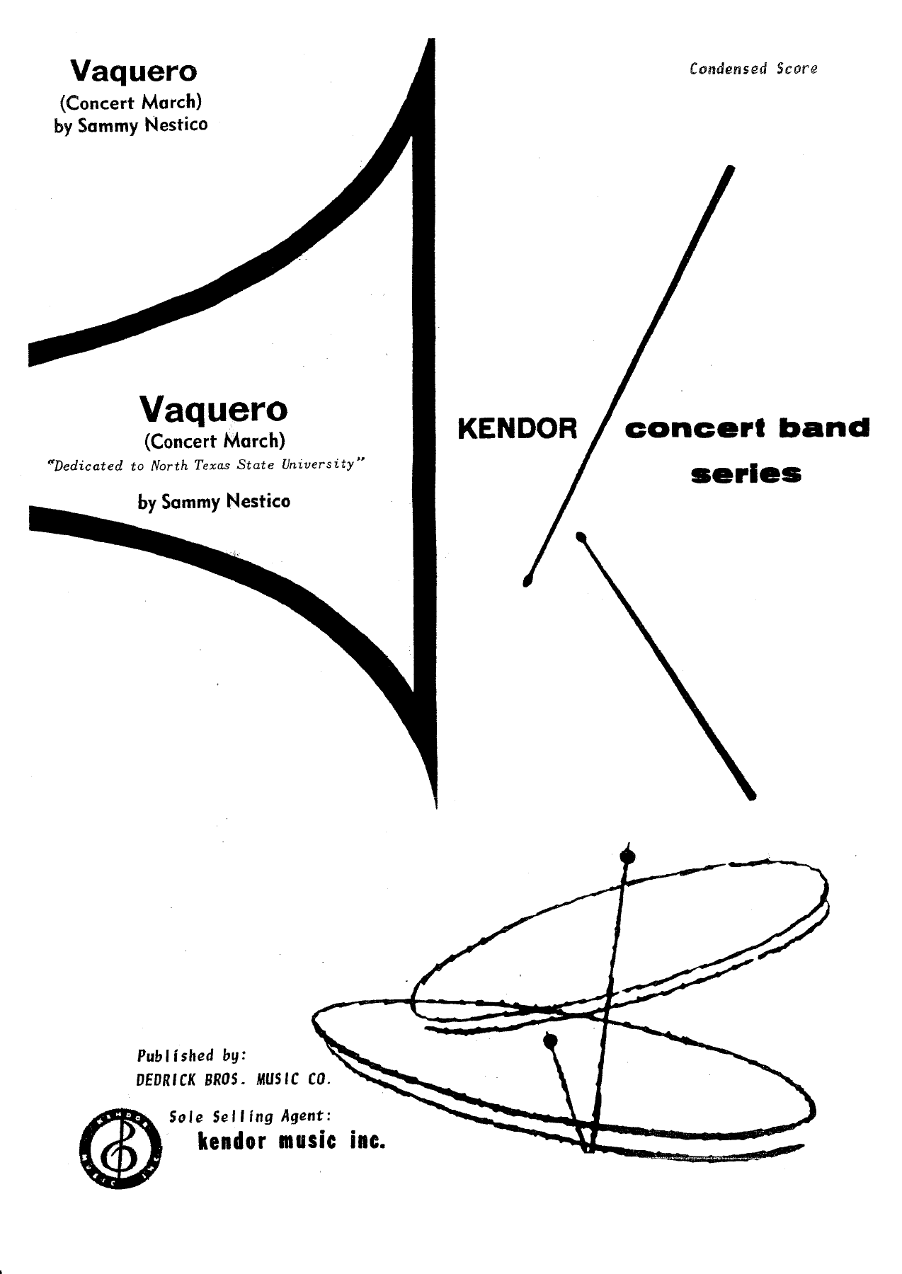Vaquero — sheet music cover (first page)